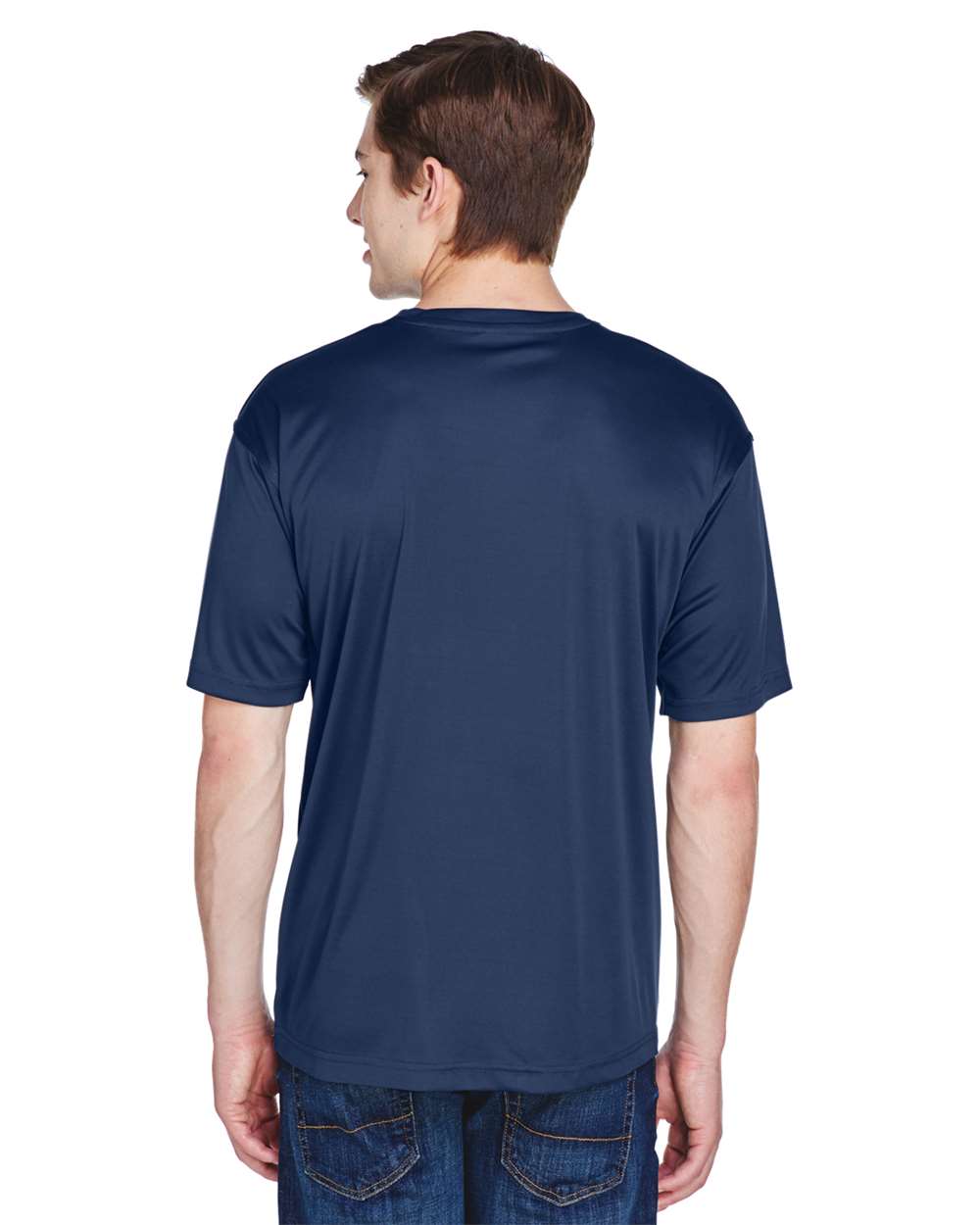 Men's Cool & Dry Basic Performance T-Shirt - OnModelBack - B932E1653 - Navy