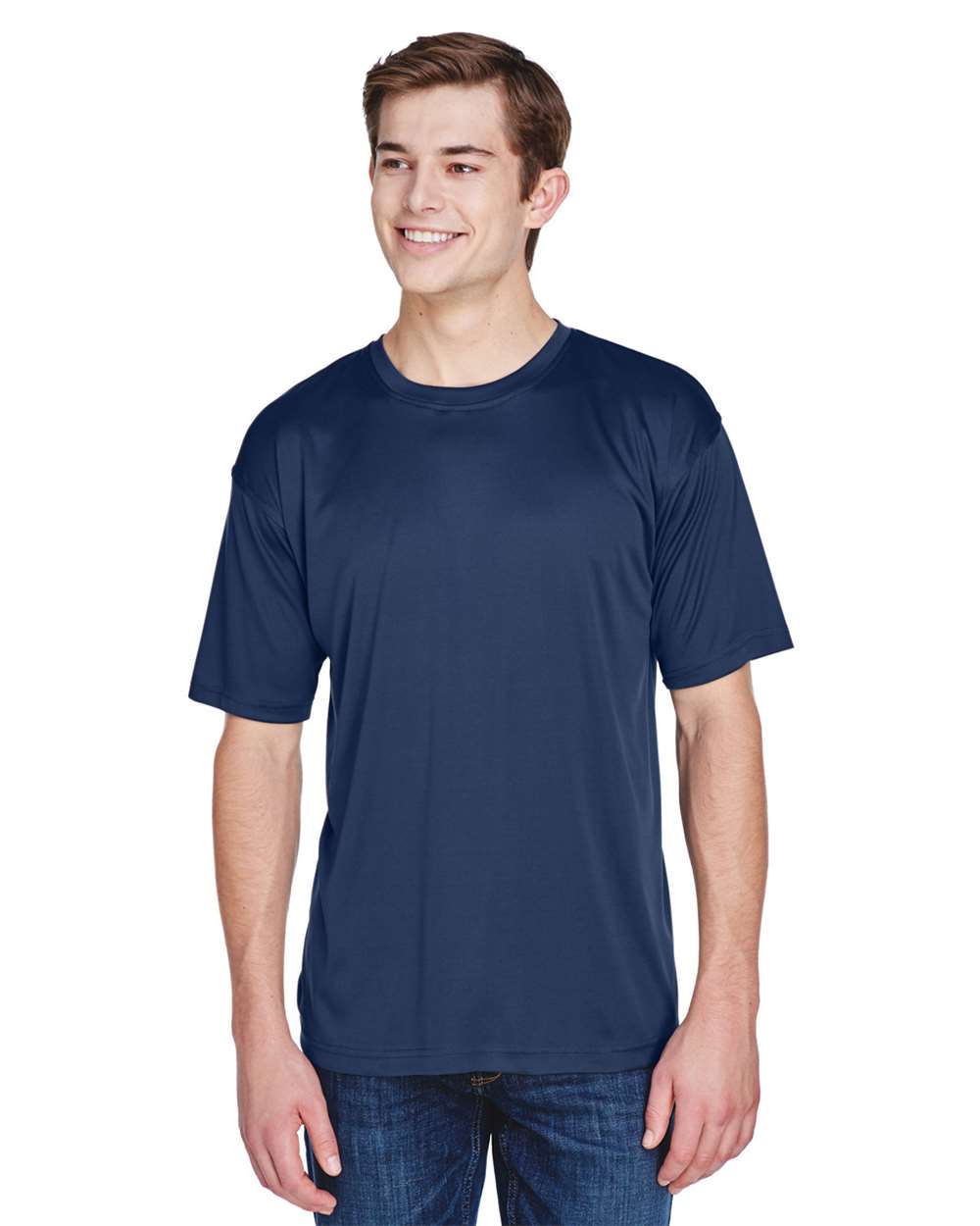 Men's Cool & Dry Basic Performance T-Shirt - OnModelFront - B932E1653 - Navy