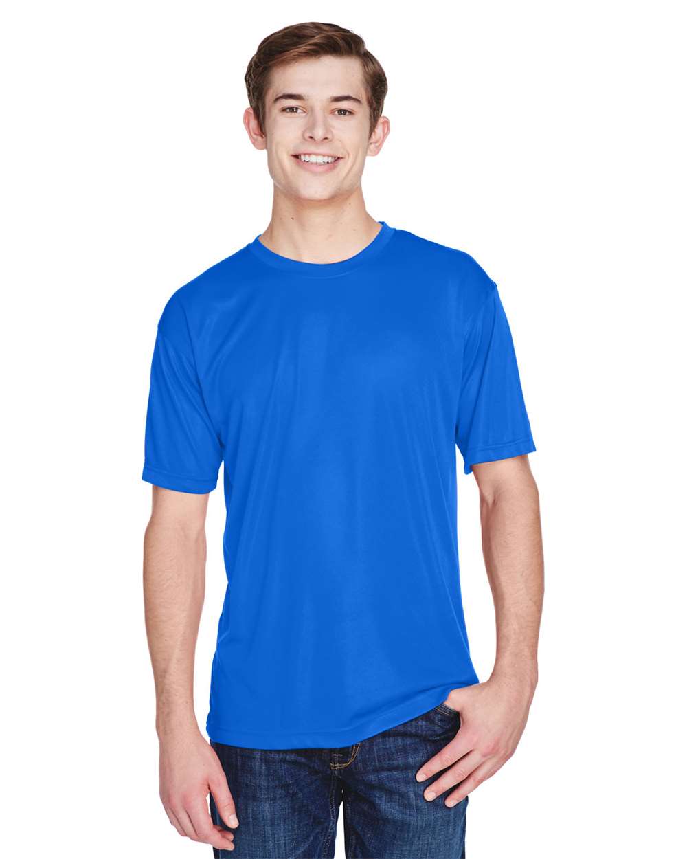 Men's Cool & Dry Basic Performance T-Shirt - OnModelFront - B932E1753 - Royal