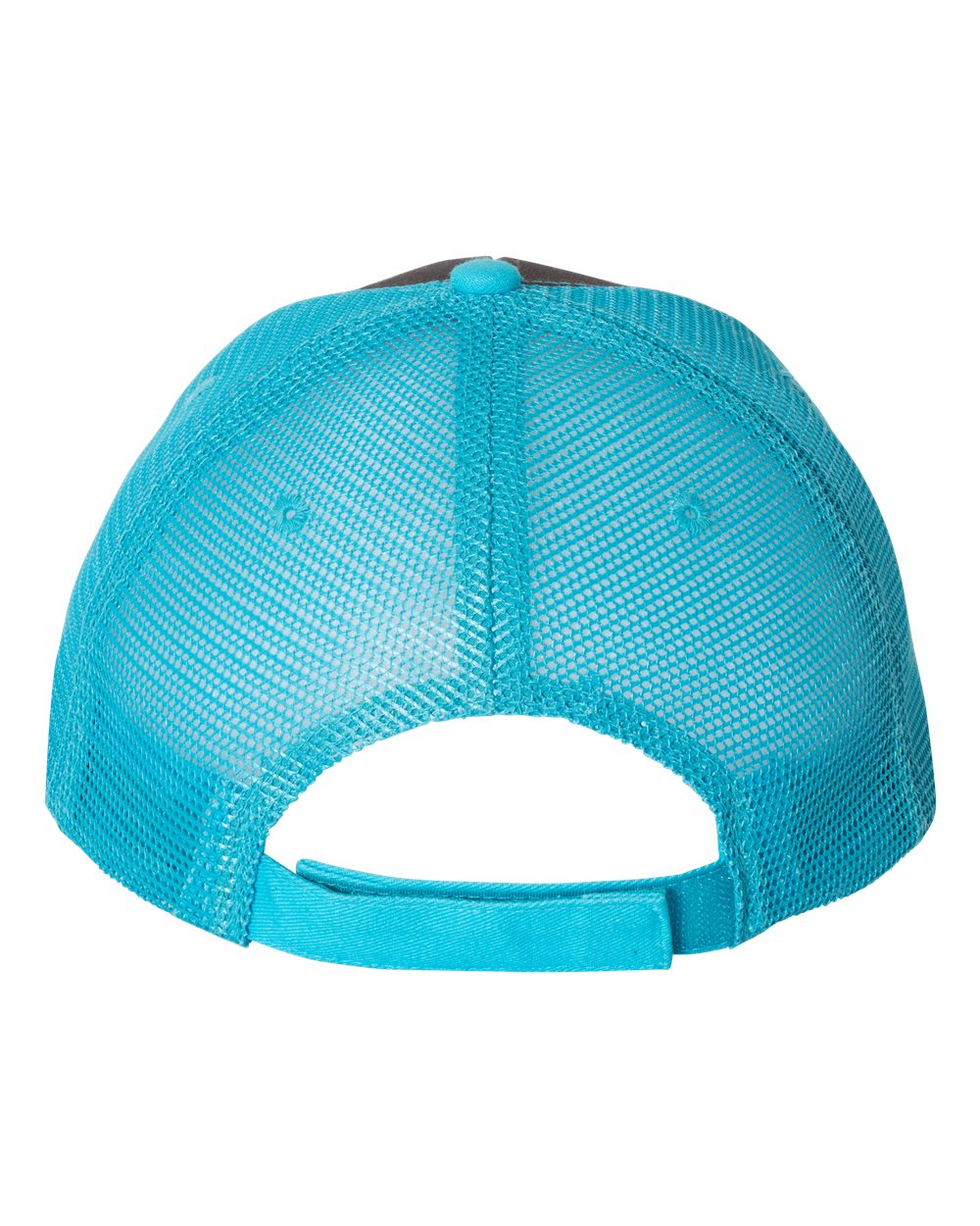 Sandwich Trucker Cap - Back - B66095080 - Charcoal/ Neon Blue