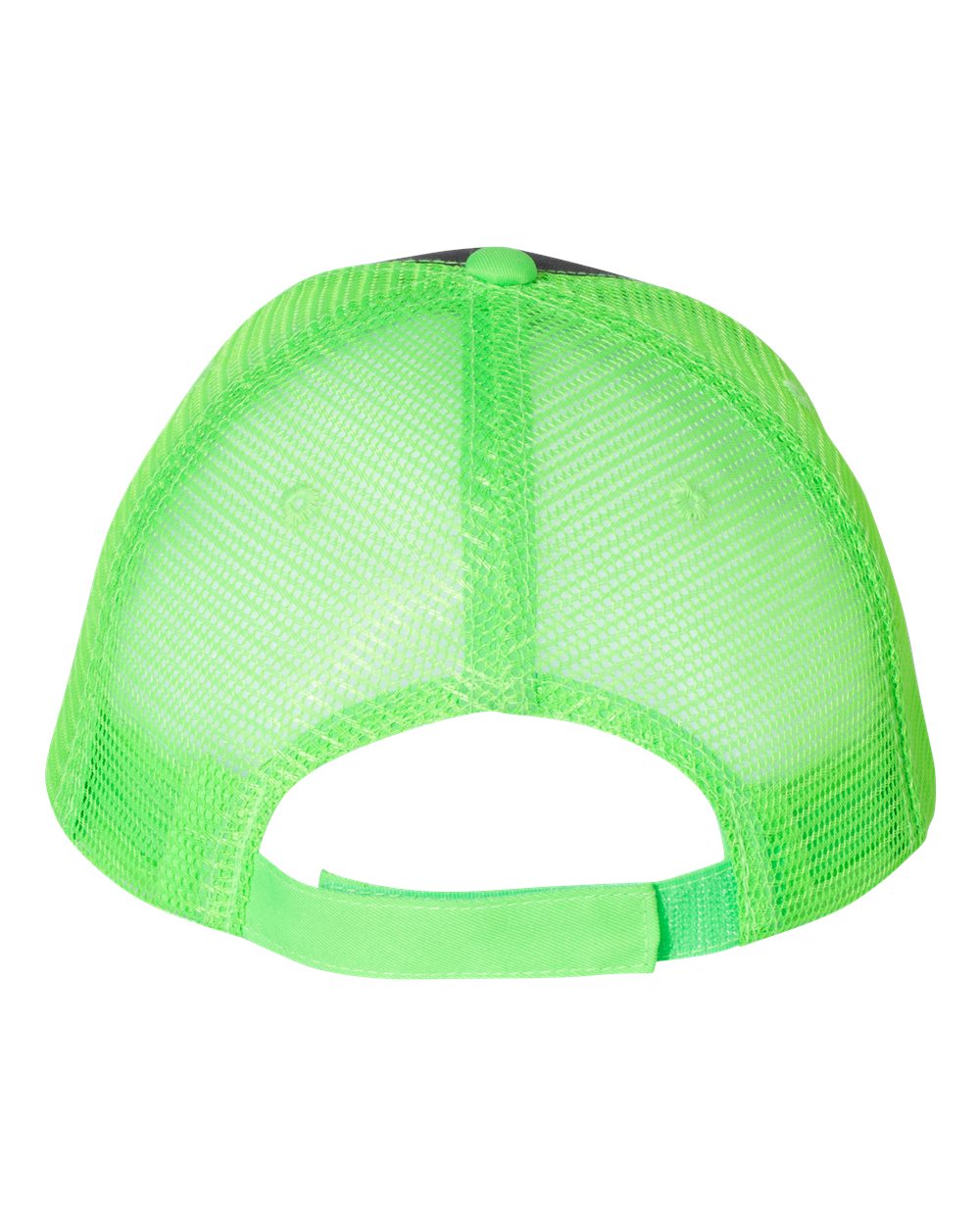 Sandwich Trucker Cap - Back - B66095160 - Charcoal/ Neon Green