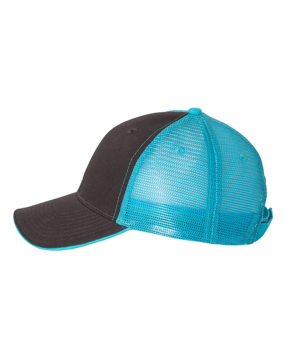 Sandwich Trucker Cap - DirectSide - B66095080 - Charcoal/ Neon Blue
