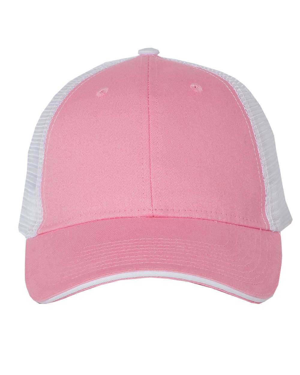 Sandwich Trucker Cap - Front - B66095300 - Pink/ White