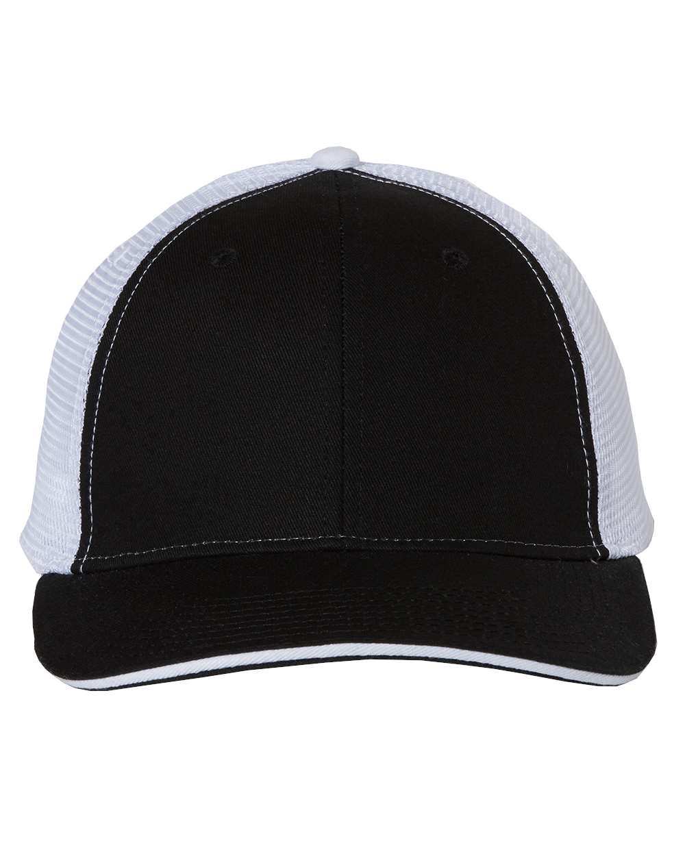 Sandwich Trucker Cap - Front - B66095510 - Black/ White