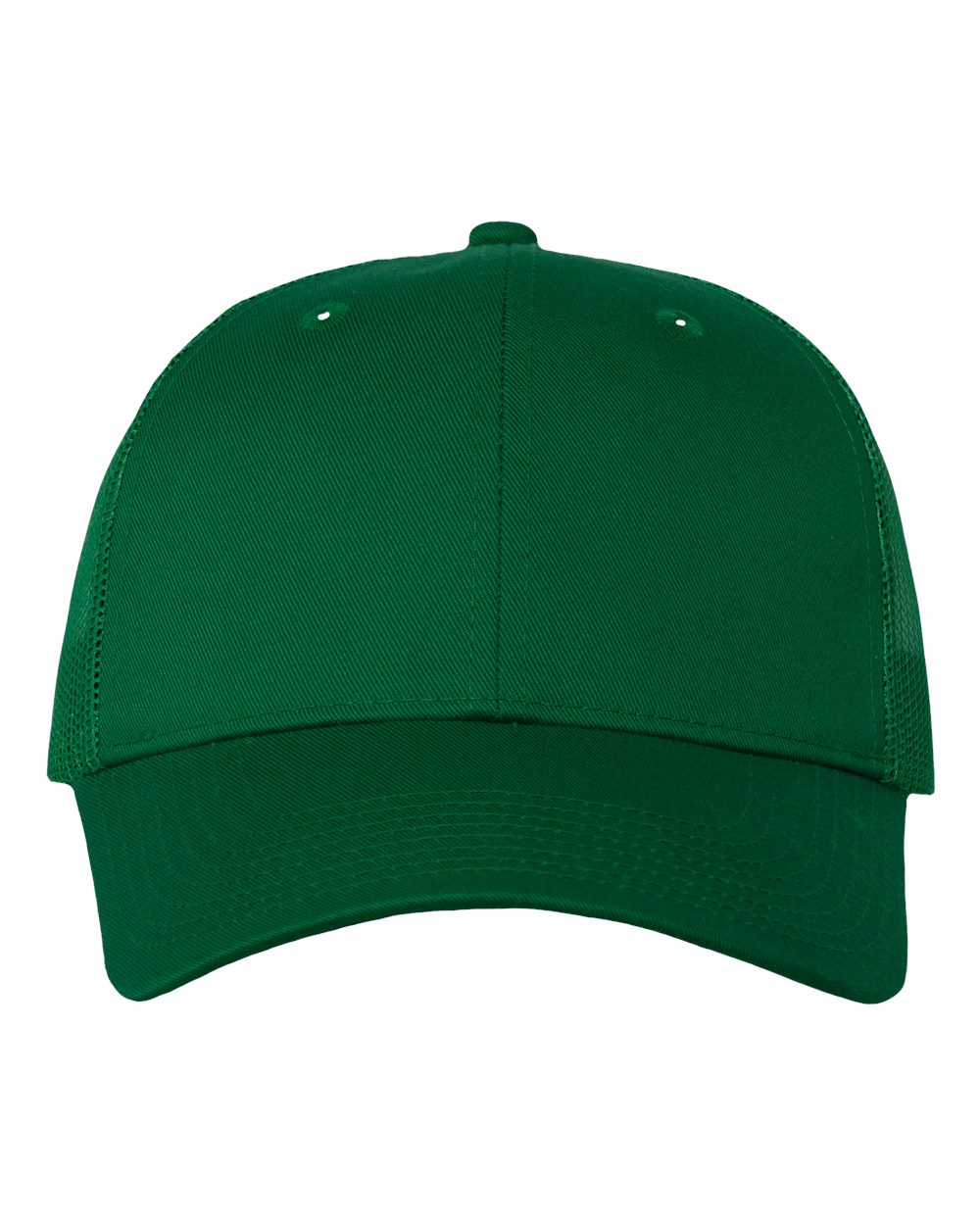 Mesh-Back Twill Trucker Cap - Front - B24995600 - Kelly