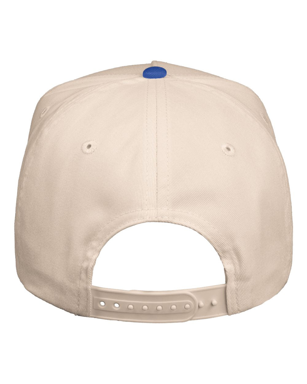 Five-Panel Twill Cap - Back - B27795050 - Natural/ Royal