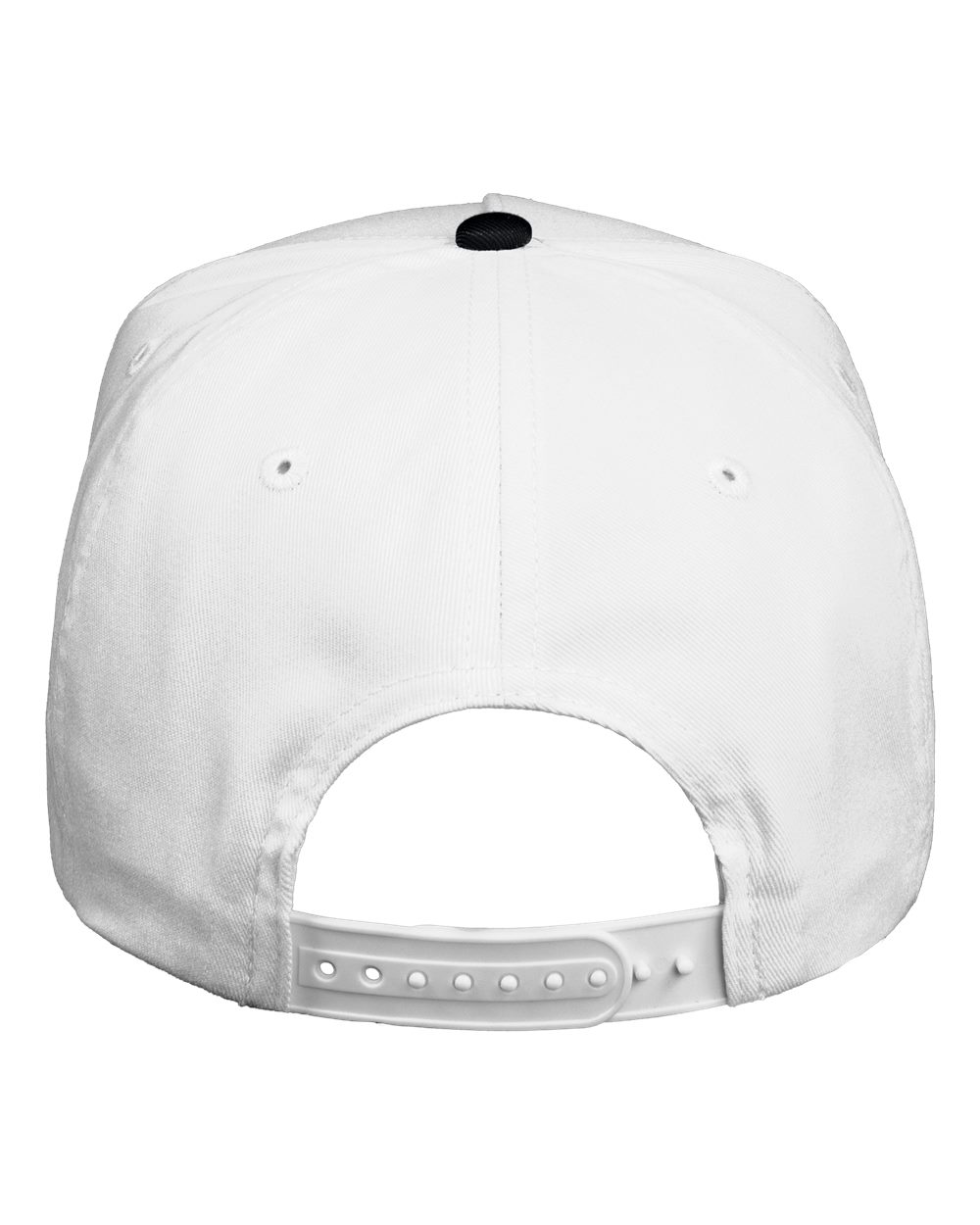 Five-Panel Twill Cap - Back - B27795260 - White/ Black