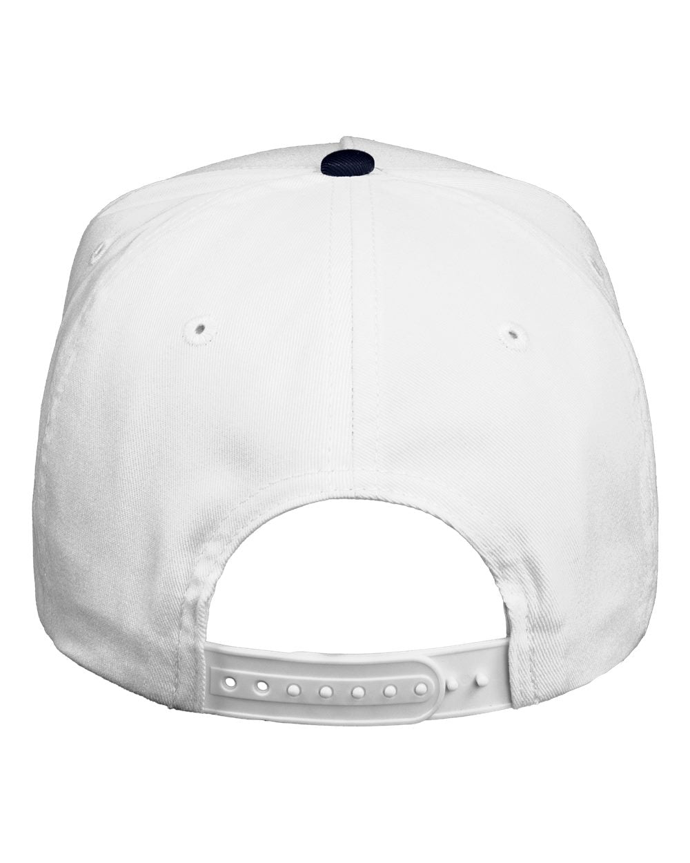 Five-Panel Twill Cap - Back - B27795280 - White/ Navy