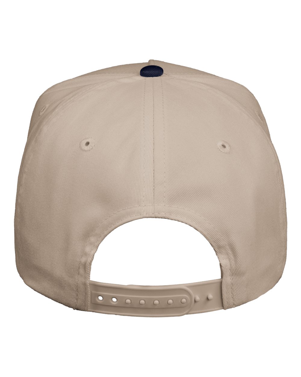 Five-Panel Twill Cap - Back - B27795780 - Khaki/ Navy