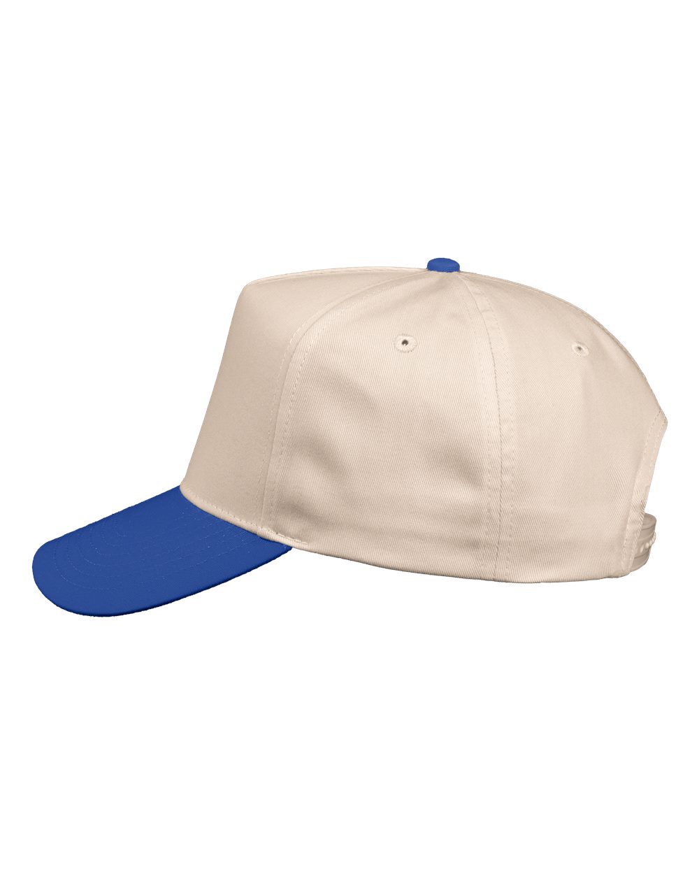 Five-Panel Twill Cap - DirectSide - B27795050 - Natural/ Royal