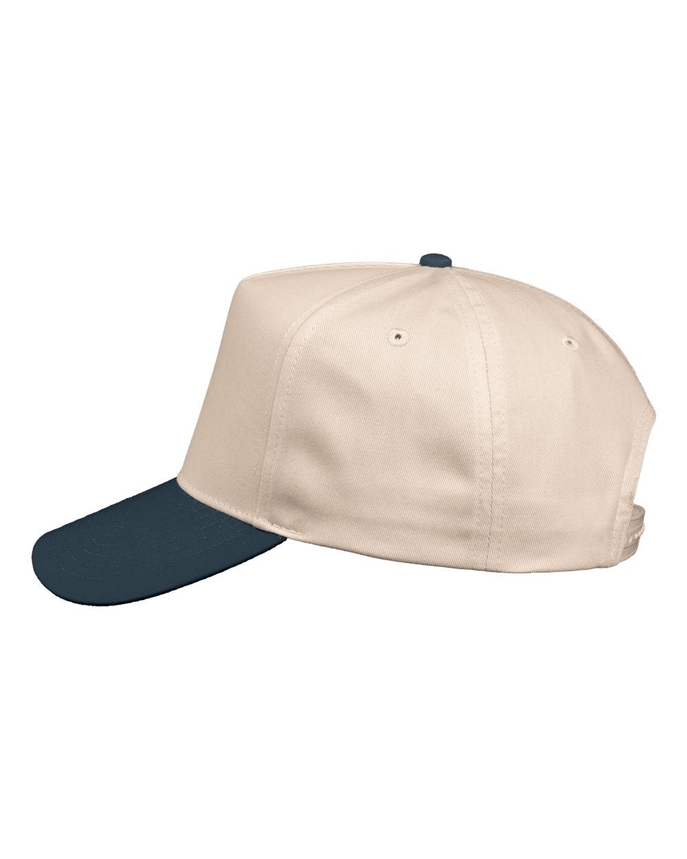 Five-Panel Twill Cap - DirectSide - B27795240 - Natural/ Charcoal