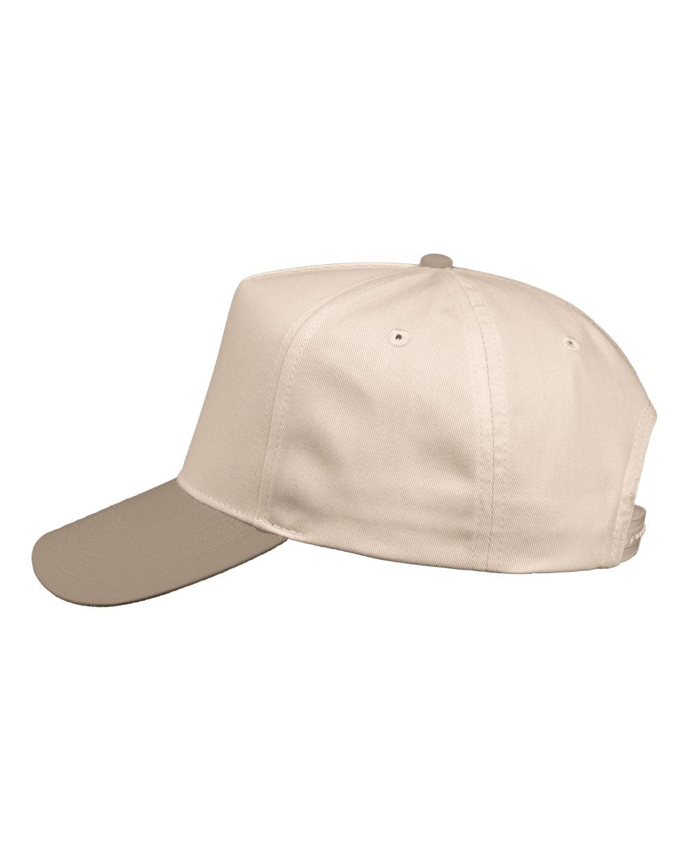 Five-Panel Twill Cap - DirectSide - B27795250 - Natural/ Khaki