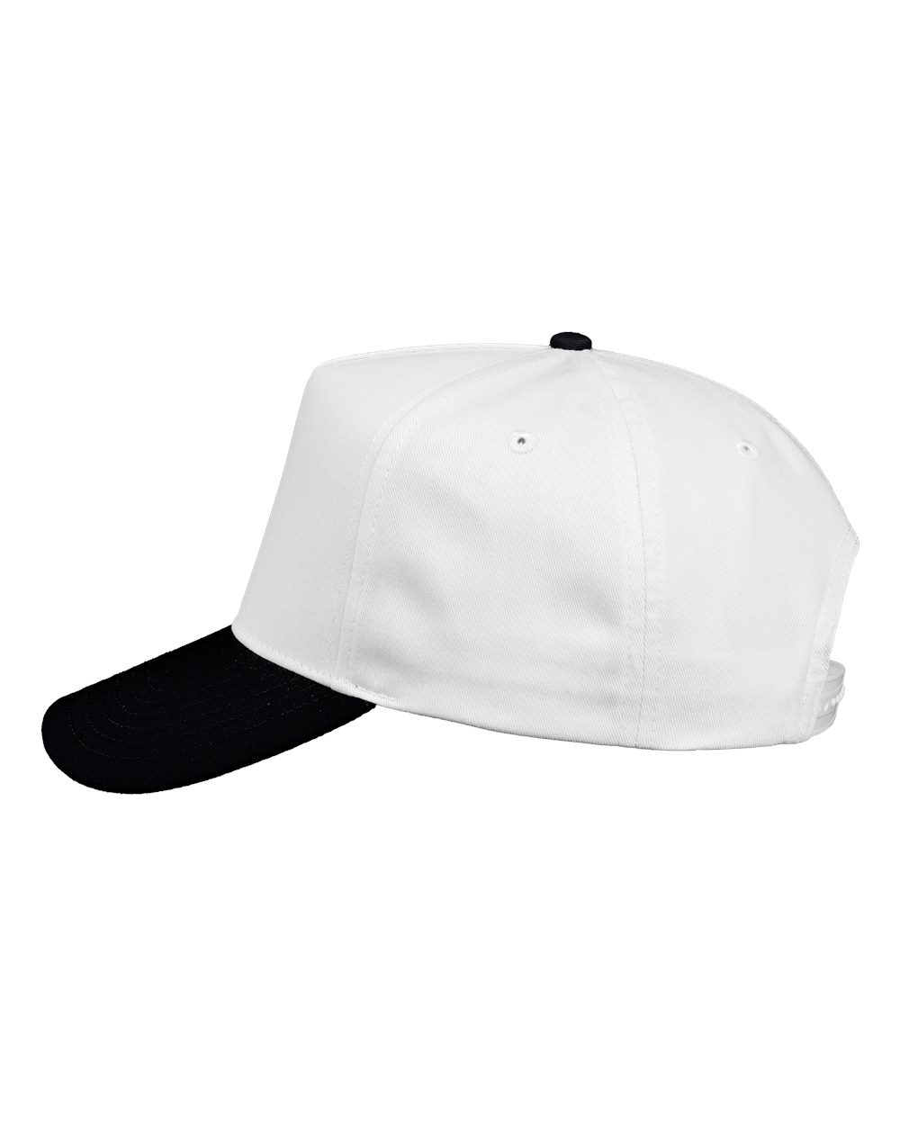 Five-Panel Twill Cap - DirectSide - B27795260 - White/ Black