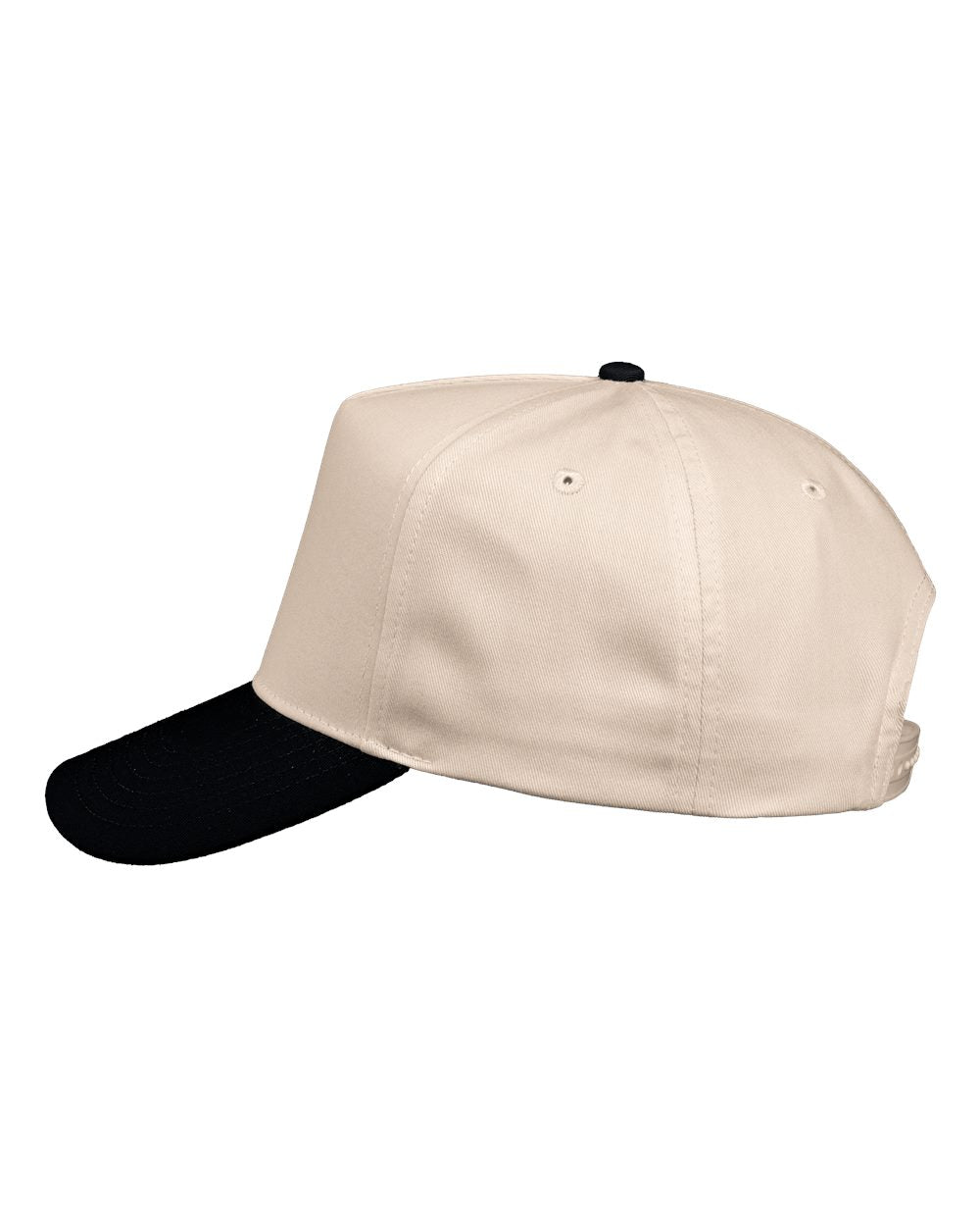 Five-Panel Twill Cap - DirectSide - B27795510 - Natural/ Black