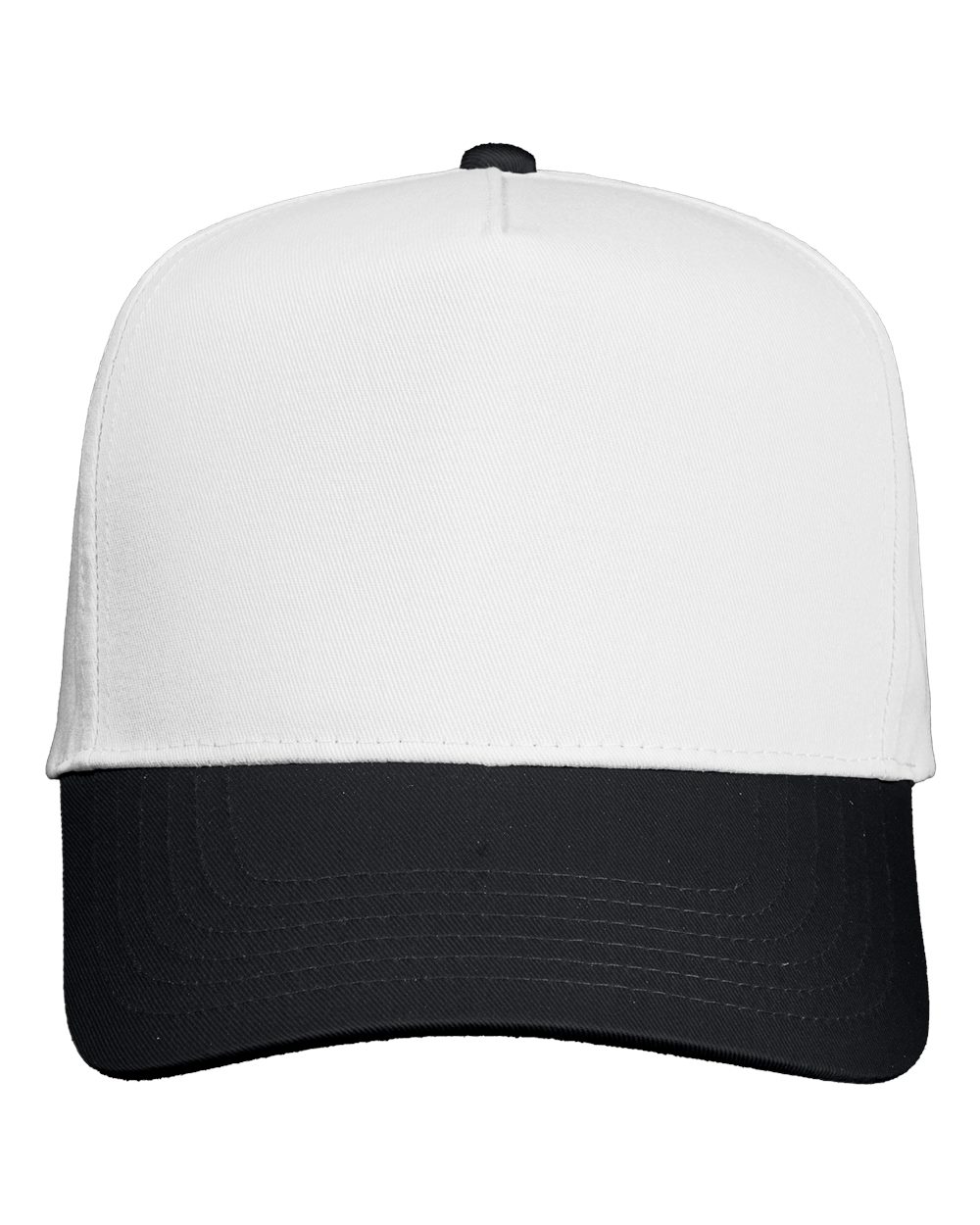 Five-Panel Twill Cap - Front - B27795260 - White/ Black