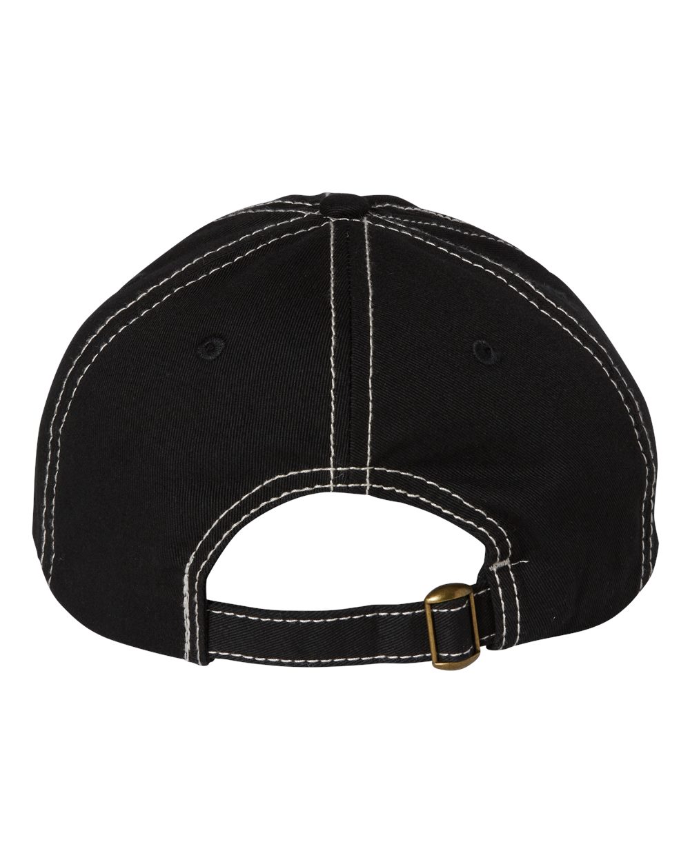 Bio-Washed Classic Dad Hat - Back - B28295510 - Black/ Stone Stitch