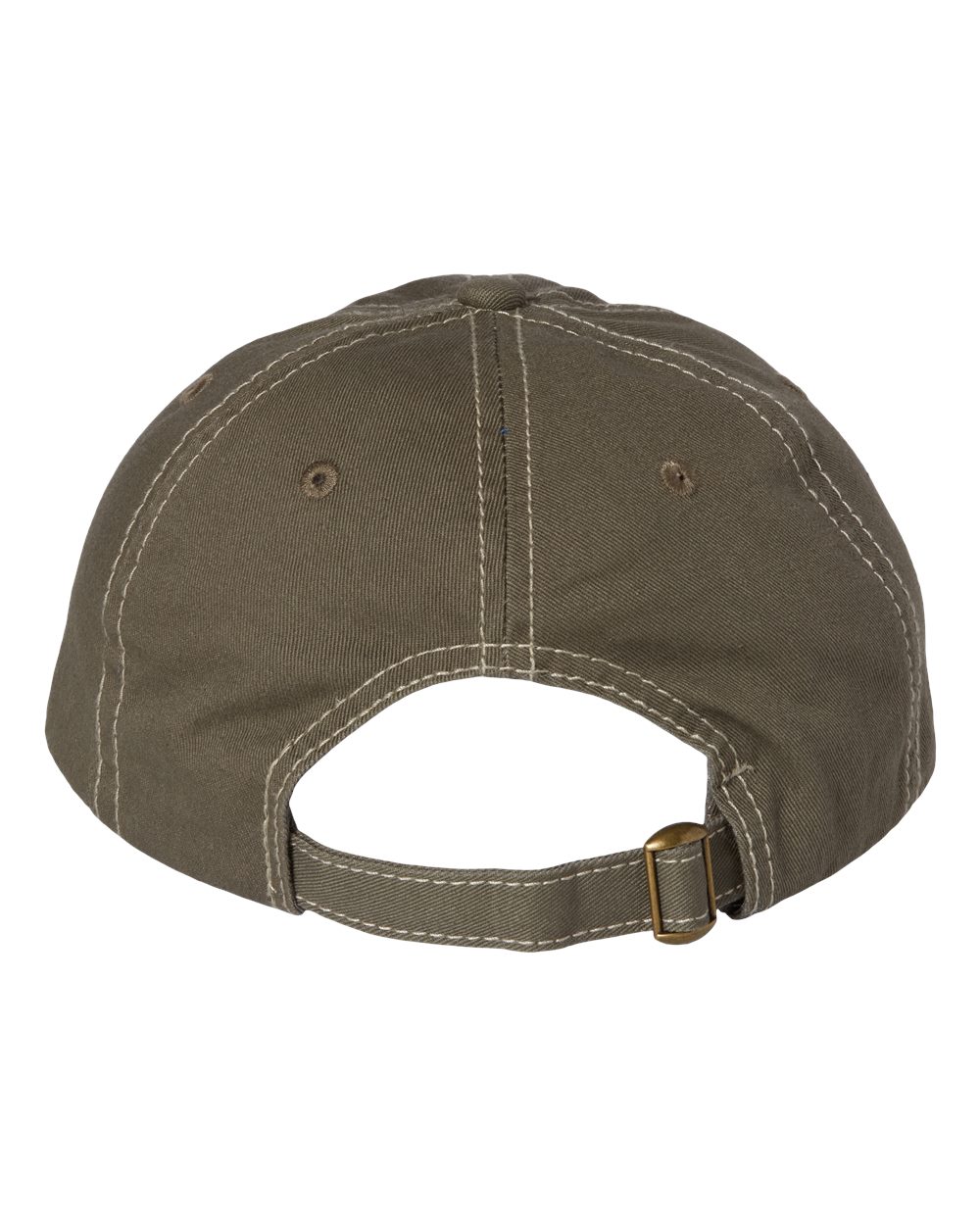 Bio-Washed Classic Dad Hat - Back - B28295710 - Olive/ Stone Stitch