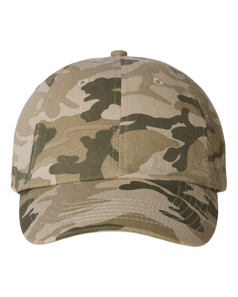 Bio-Washed Classic Dad Hat - Front - B28295370 - Tan Camo
