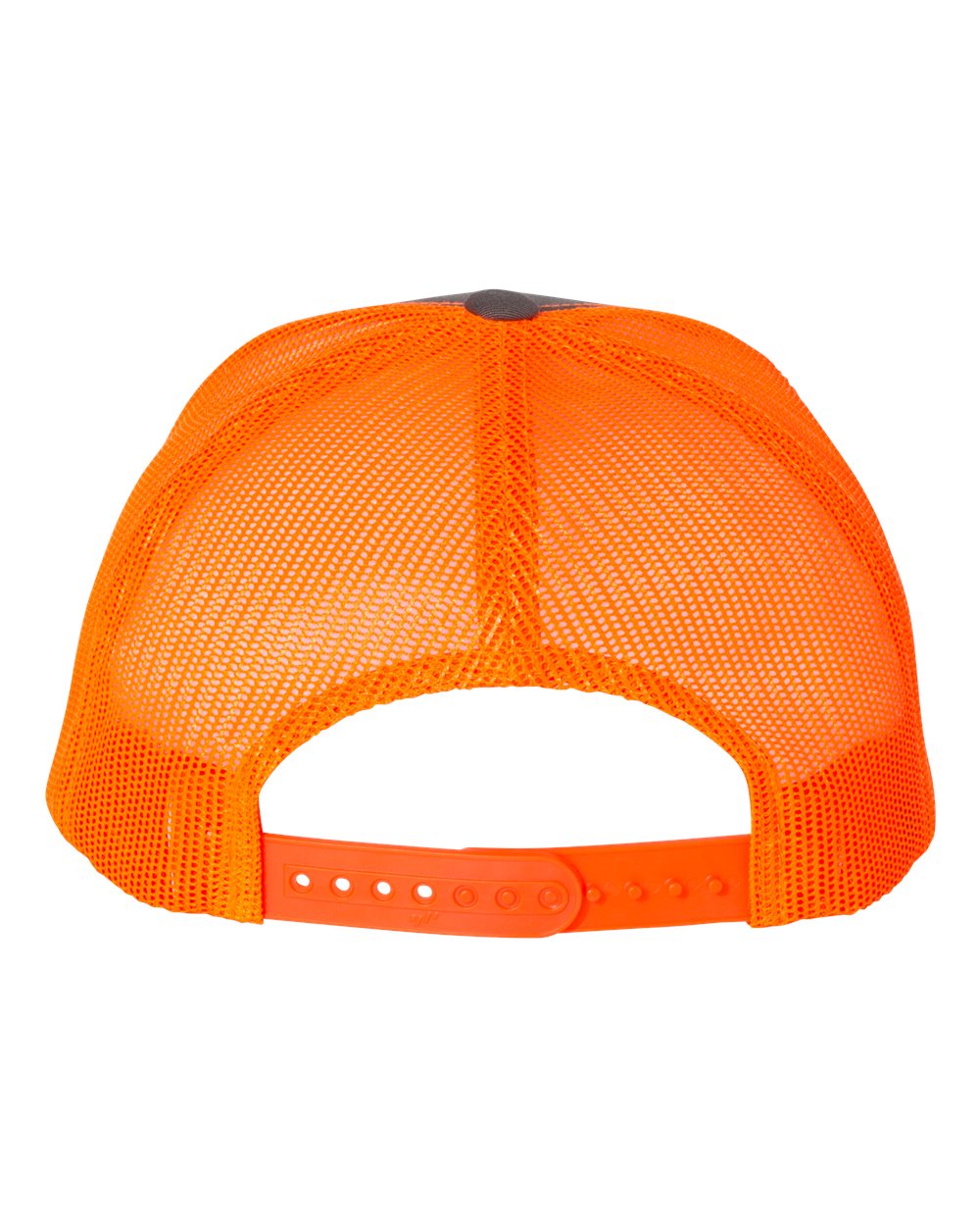 Retro Trucker Cap - Back - B43195530 - Charcoal/ Neon Orange