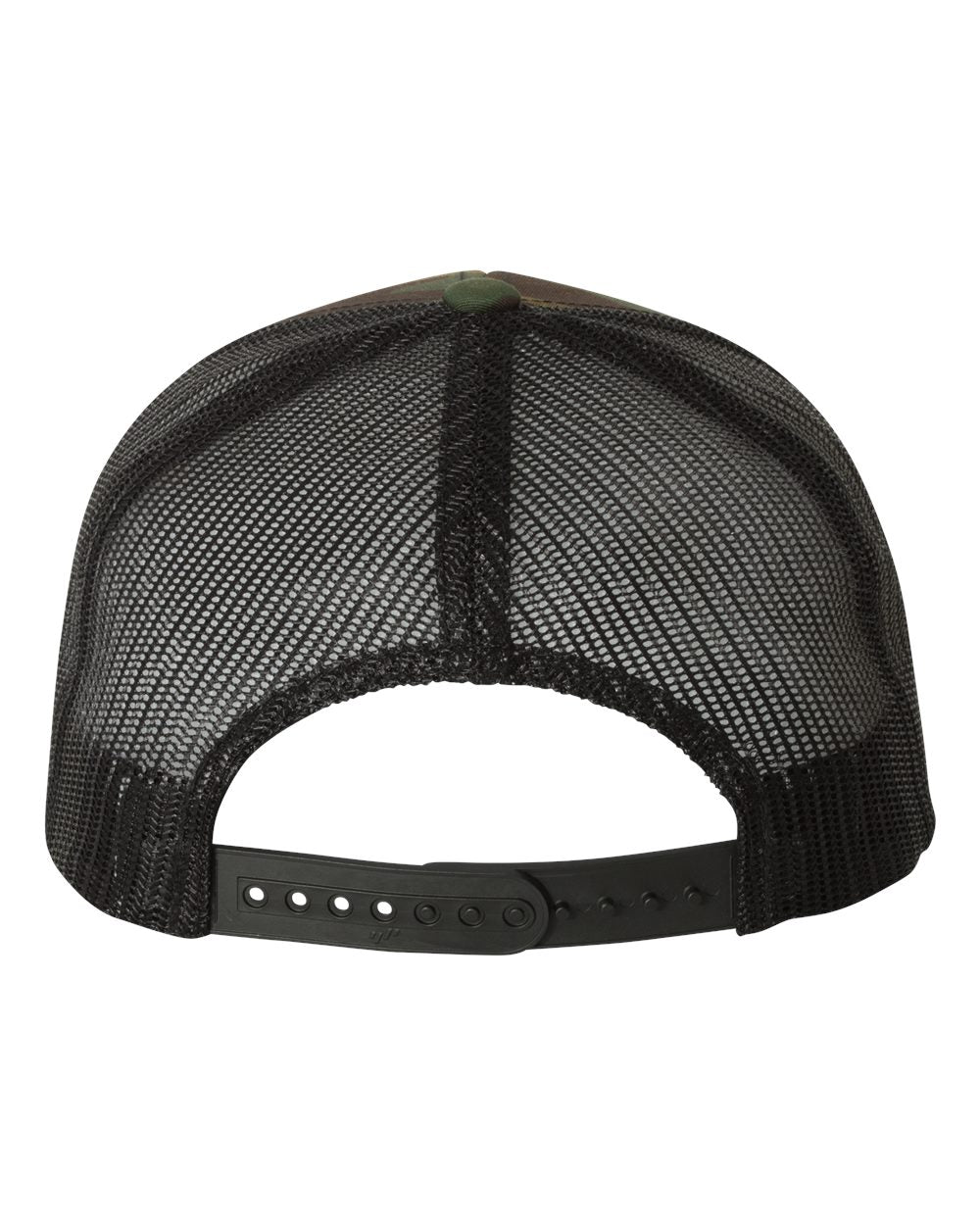 Retro Trucker Cap - Back - B43195610 - Green Camo/ Black