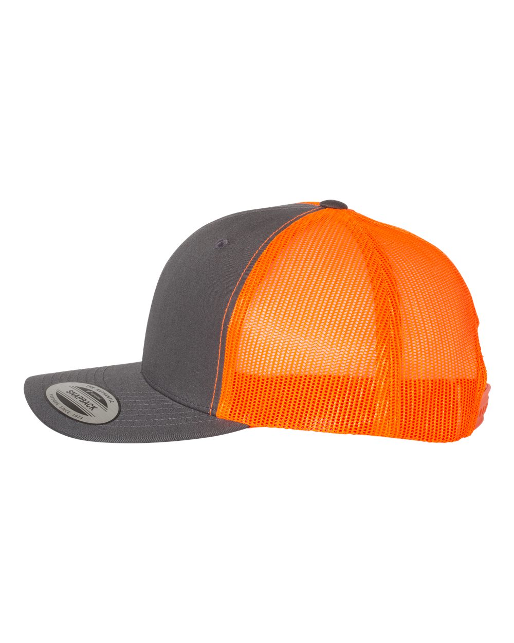Retro Trucker Cap - DirectSide - B43195530 - Charcoal/ Neon Orange