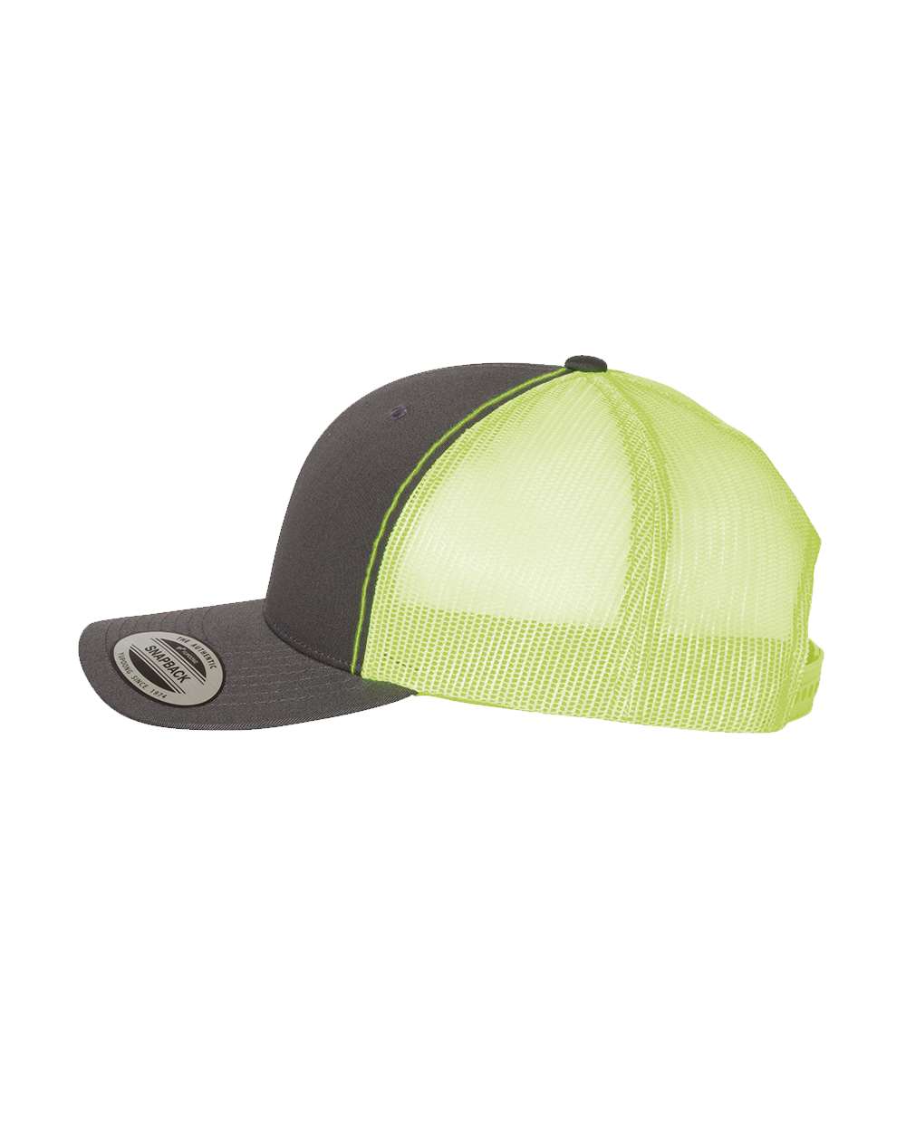 Retro Trucker Cap - DirectSide - B43195560 - Charcoal/ Neon Green