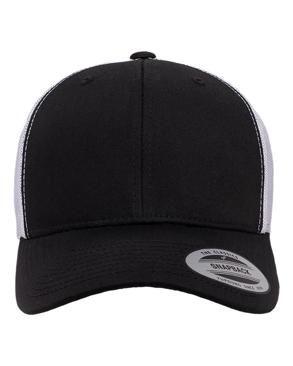 Retro Trucker Cap - Front - B43195020 - Black/ White