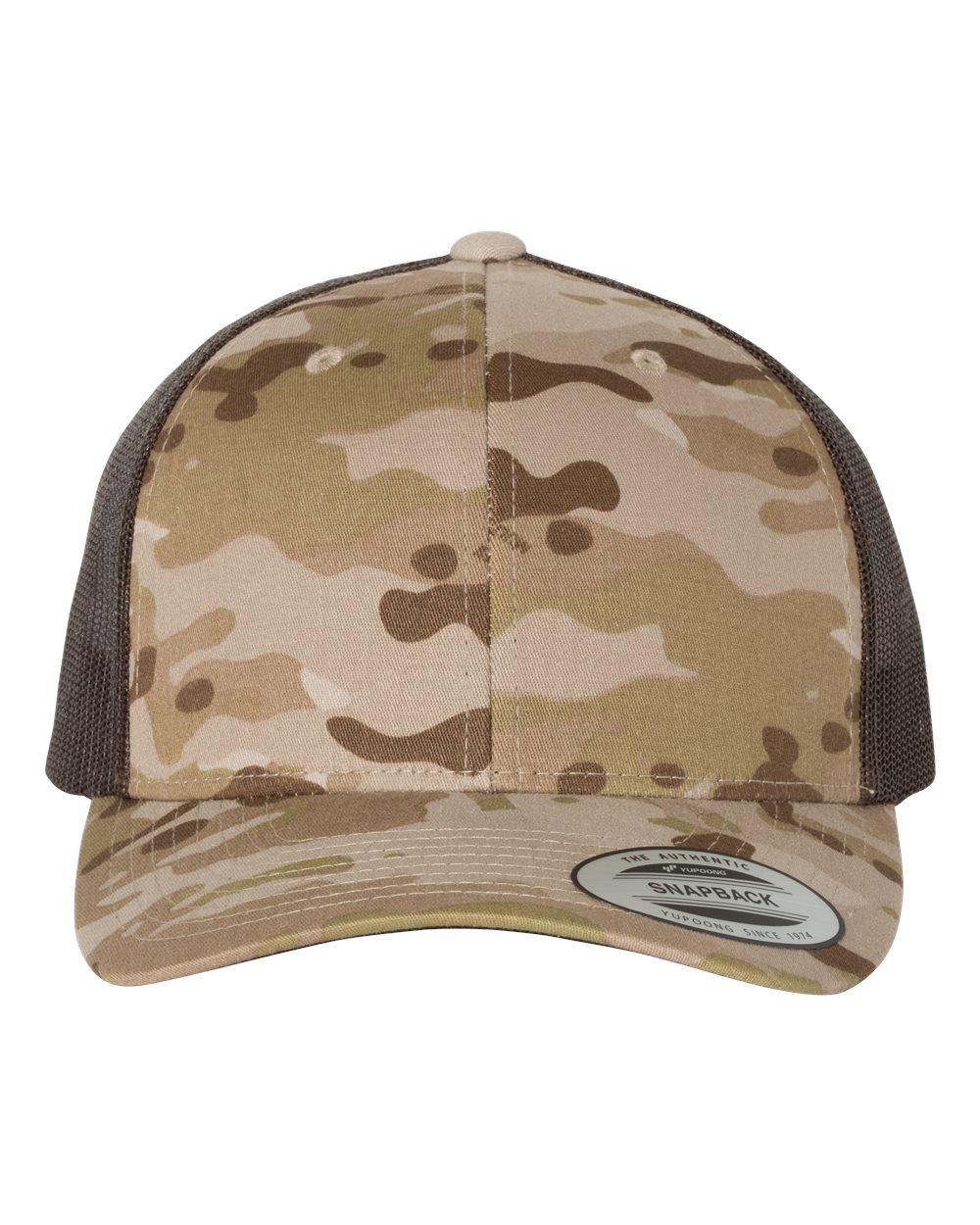 Retro Trucker Cap - Front - B43195060 - Multicam Arid/ Brown