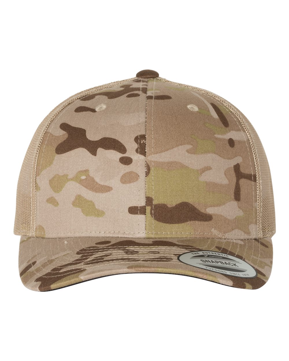 Retro Trucker Cap - Front - B43195360 - Multicam Arid/ Tan