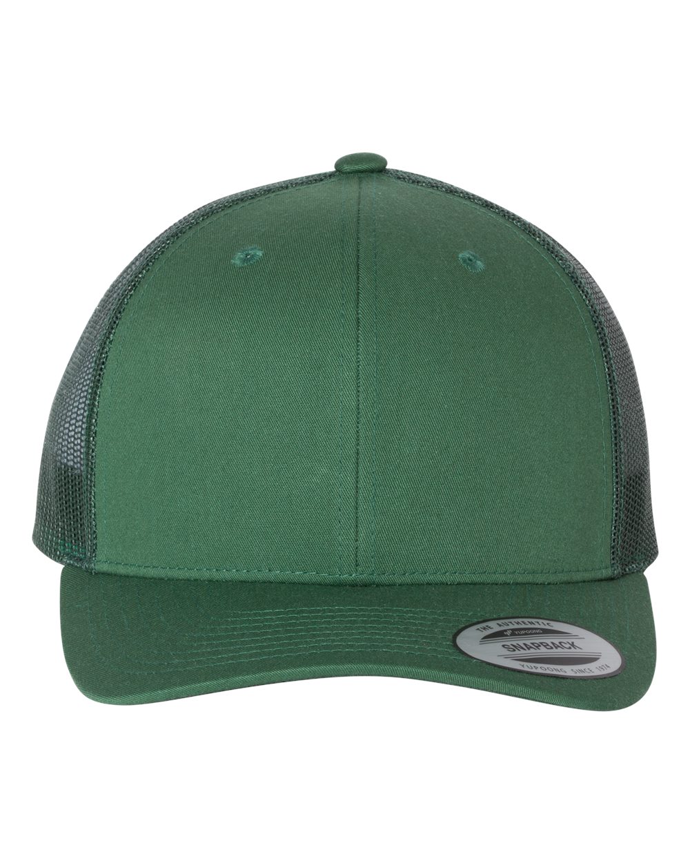 Retro Trucker Cap - Front - B43195410 - Evergreen