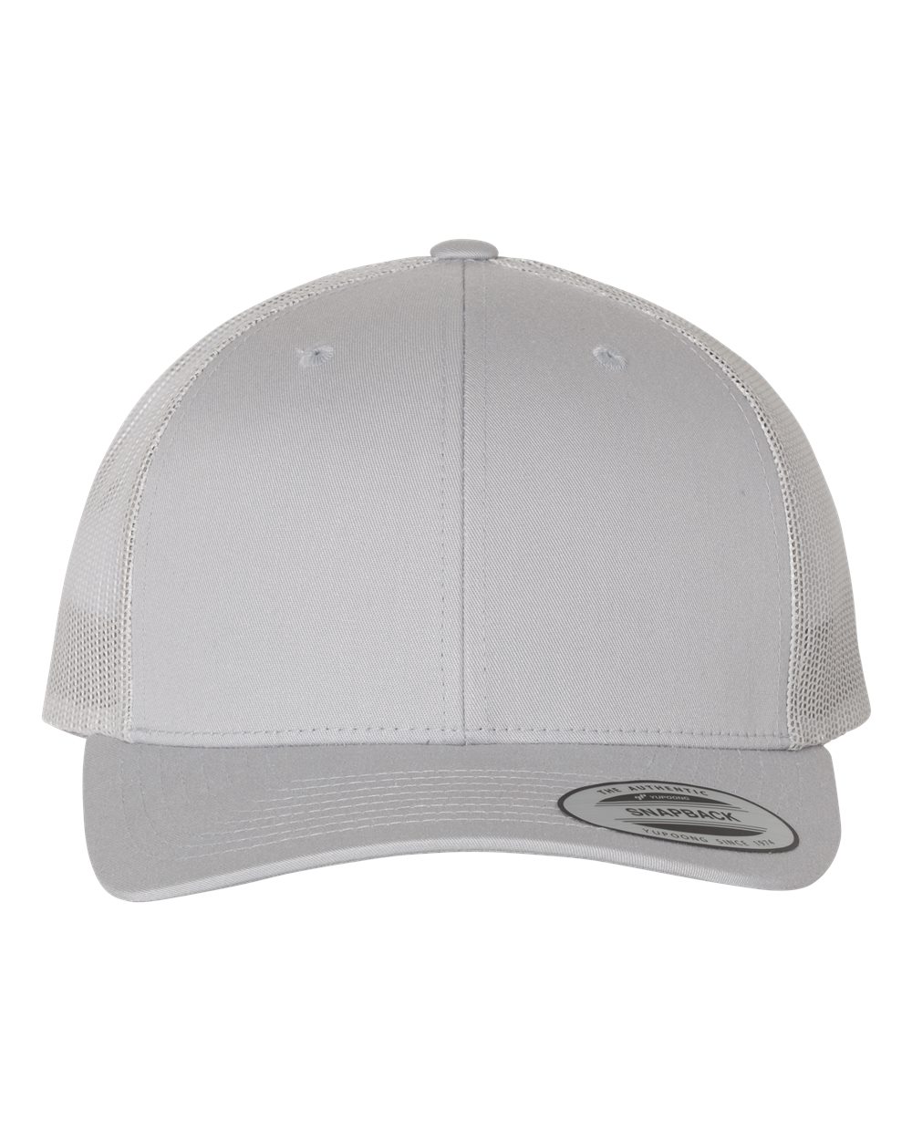 Retro Trucker Cap - Front - B43195430 - Silver