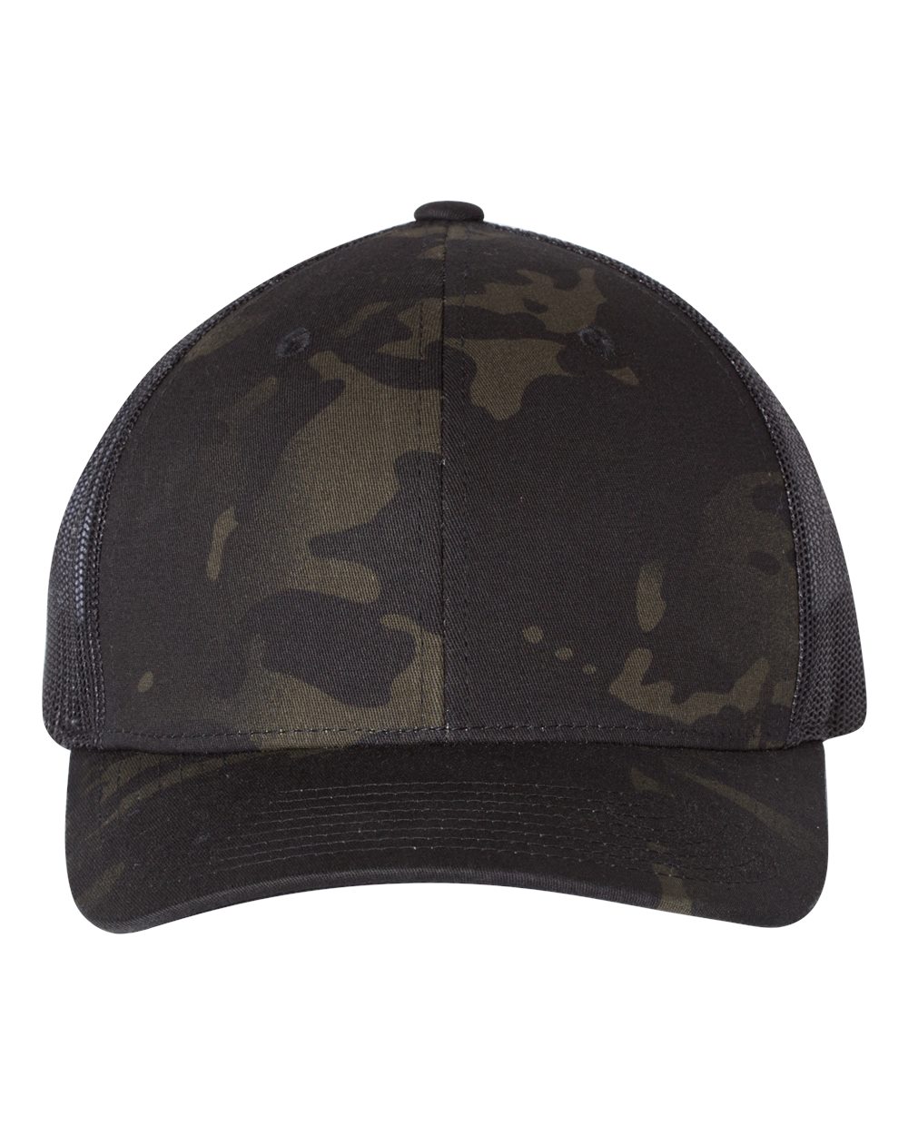 Retro Trucker Cap - Front - B43195520 - Multicam Black/ Black