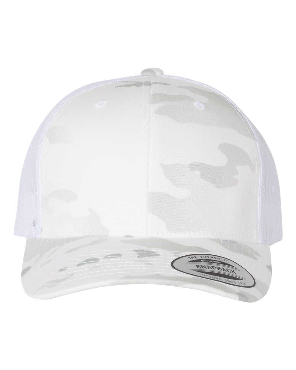 Retro Trucker Cap - Front - B43195540 - Multicam Alpine/ White