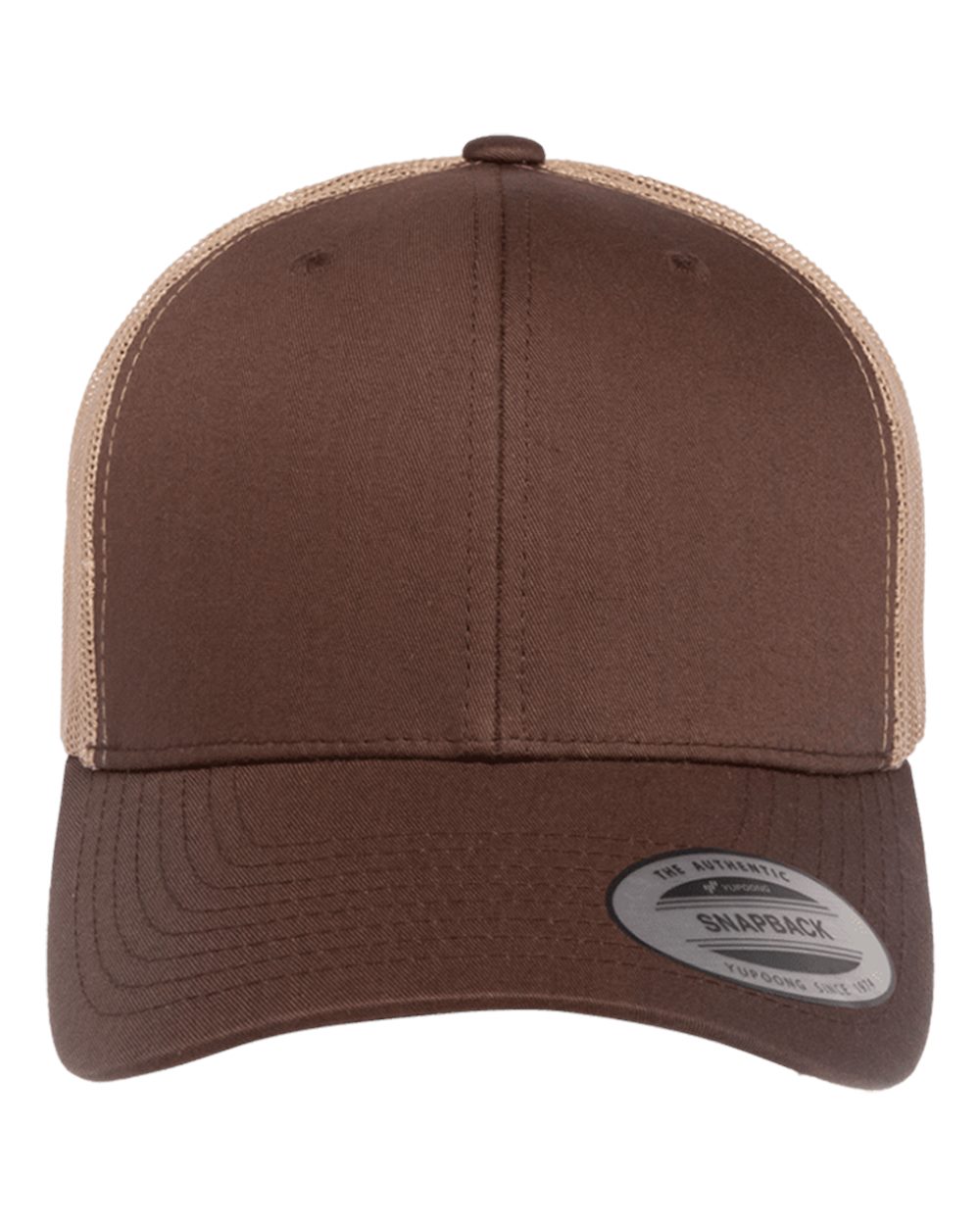 Retro Trucker Cap - Front - B43195550 - Brown/ Khaki