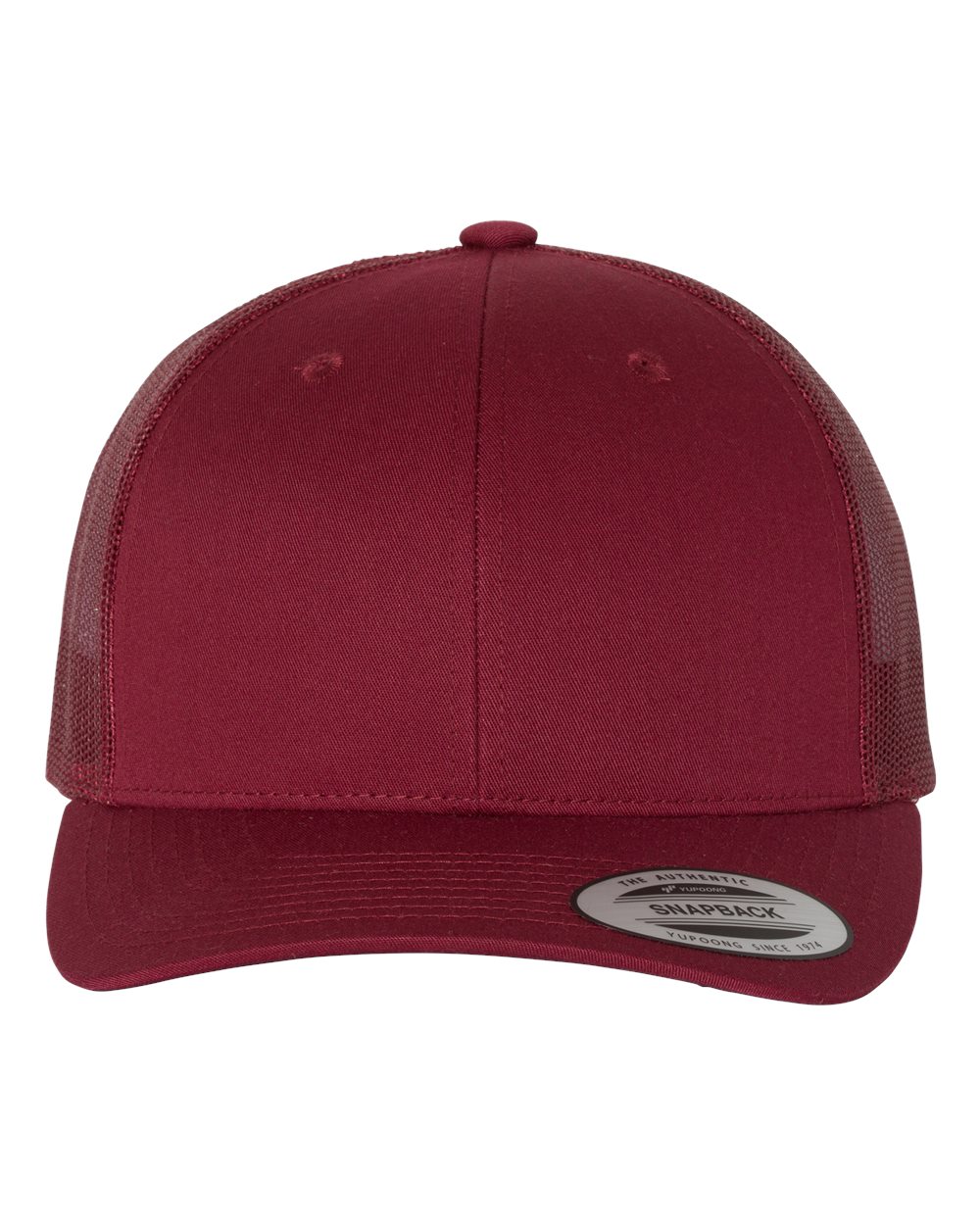 Retro Trucker Cap - Front - B43195730 - Cranberry