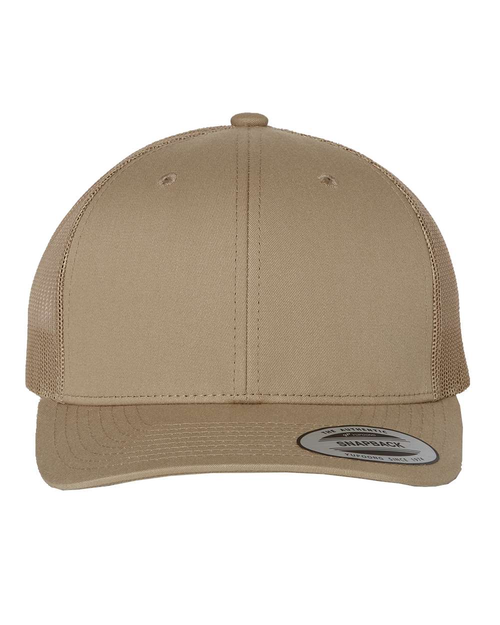 Retro Trucker Cap - Front - B43195770 - Khaki