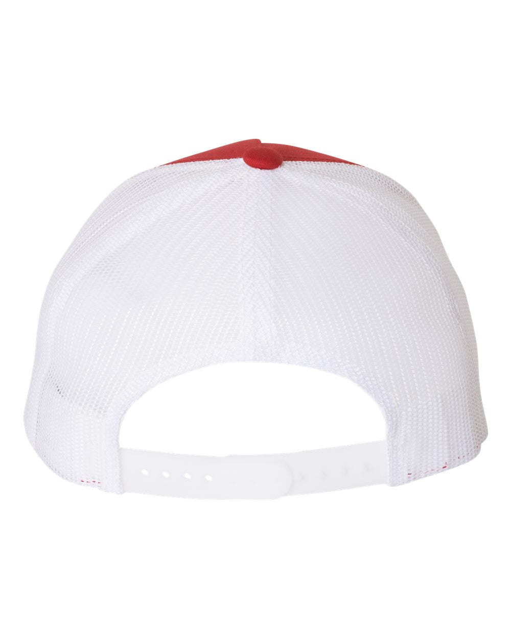 Five-Panel Retro Trucker Cap - Back - B44595110 - Red/ White