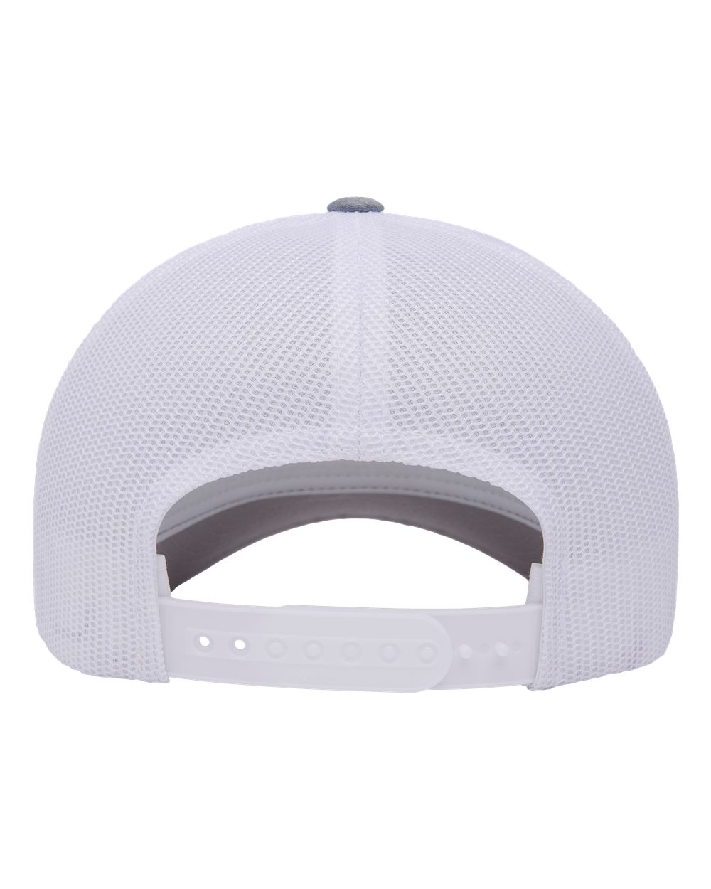 Five-Panel Retro Trucker Cap - Back - B44595680 - Heather/ White