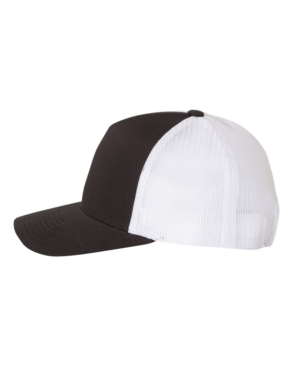 Five-Panel Retro Trucker Cap - DirectSide - B44595020 - Black/ White