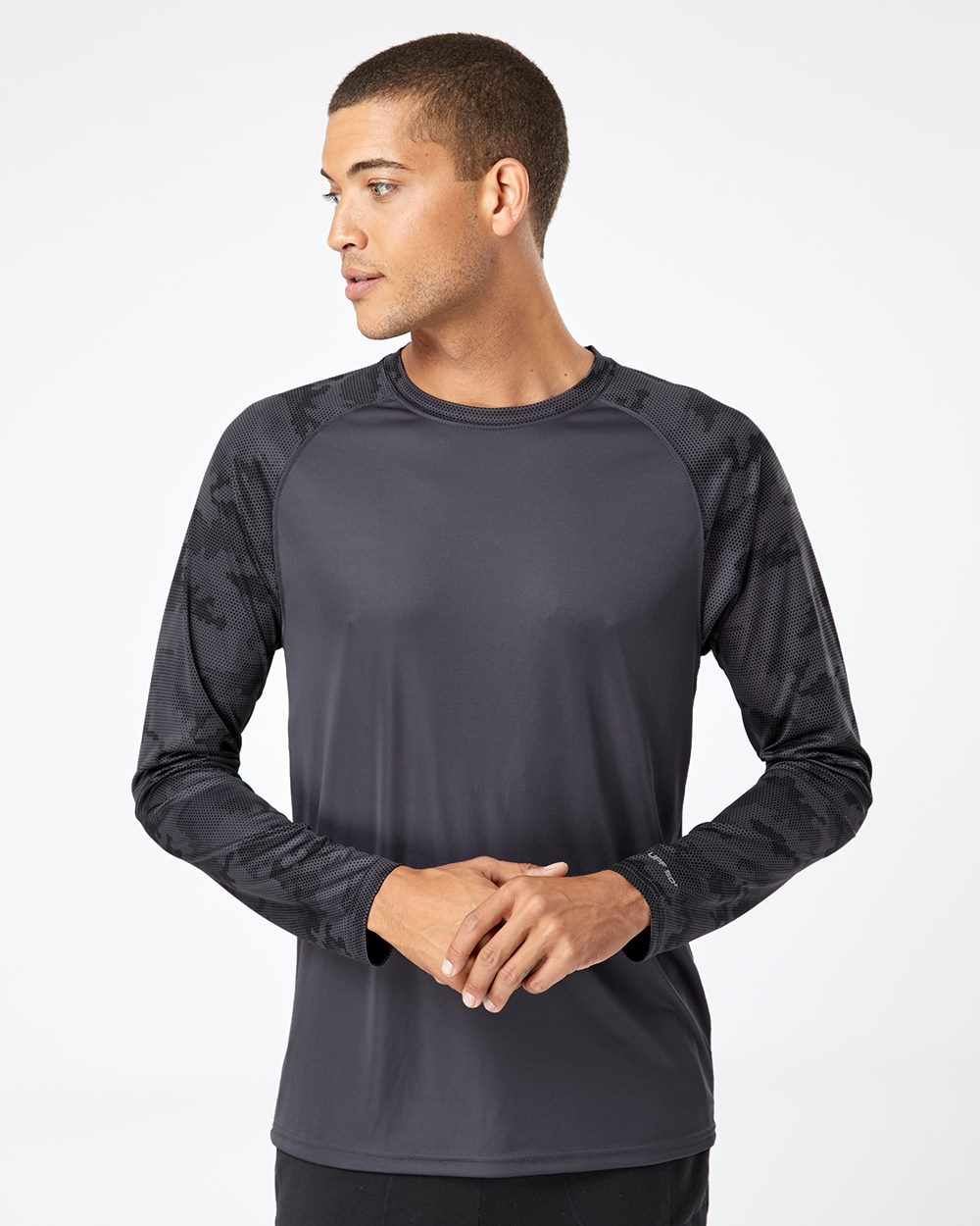 Unisex Cayman Performance Camo Colorblocked Long Sleeve T-Shirt - styleImage