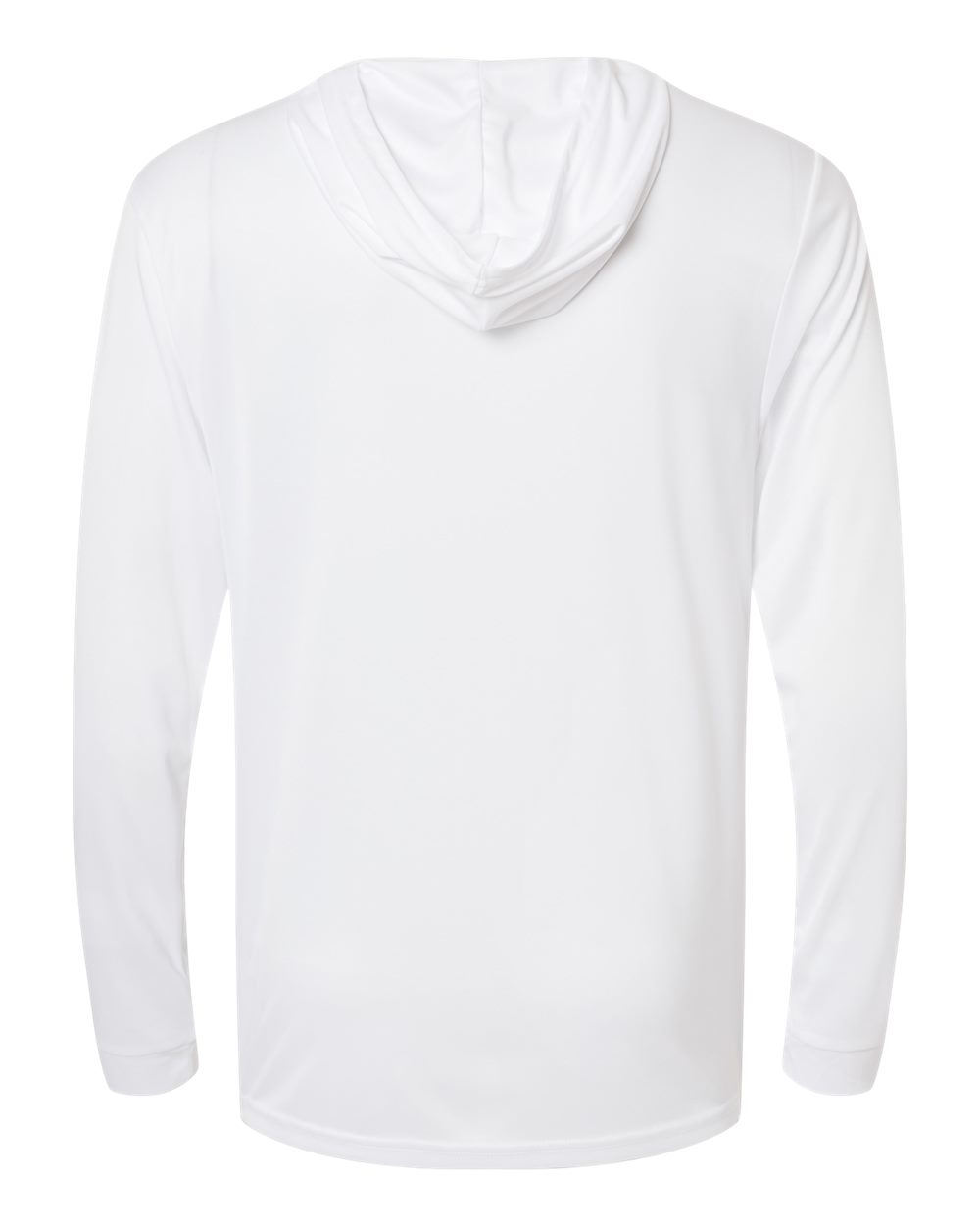 Unisex Bahama Performance Hooded Long Sleeve T-Shirt - Back - B10571002 - White