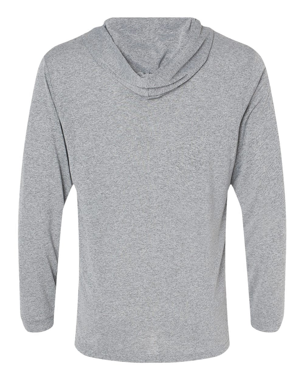 Unisex Bahama Performance Hooded Long Sleeve T-Shirt - Back - B10571082 - Heather Grey