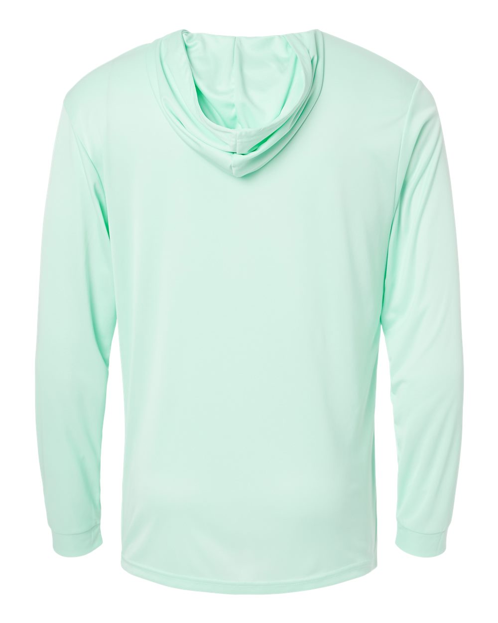 Unisex Bahama Performance Hooded Long Sleeve T-Shirt - Back - B10571102 - Mint Green