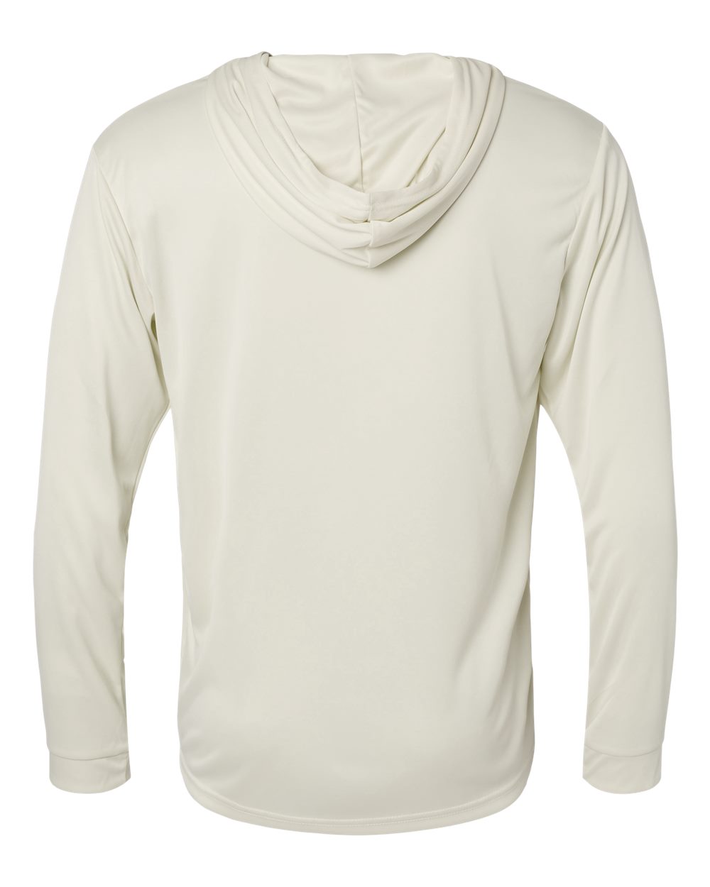 Unisex Bahama Performance Hooded Long Sleeve T-Shirt - Back - B10571242 - Sand