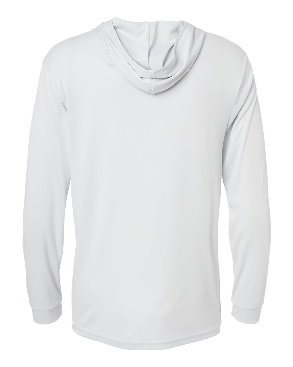 Unisex Bahama Performance Hooded Long Sleeve T-Shirt - Back - B10571352 - Aluminum