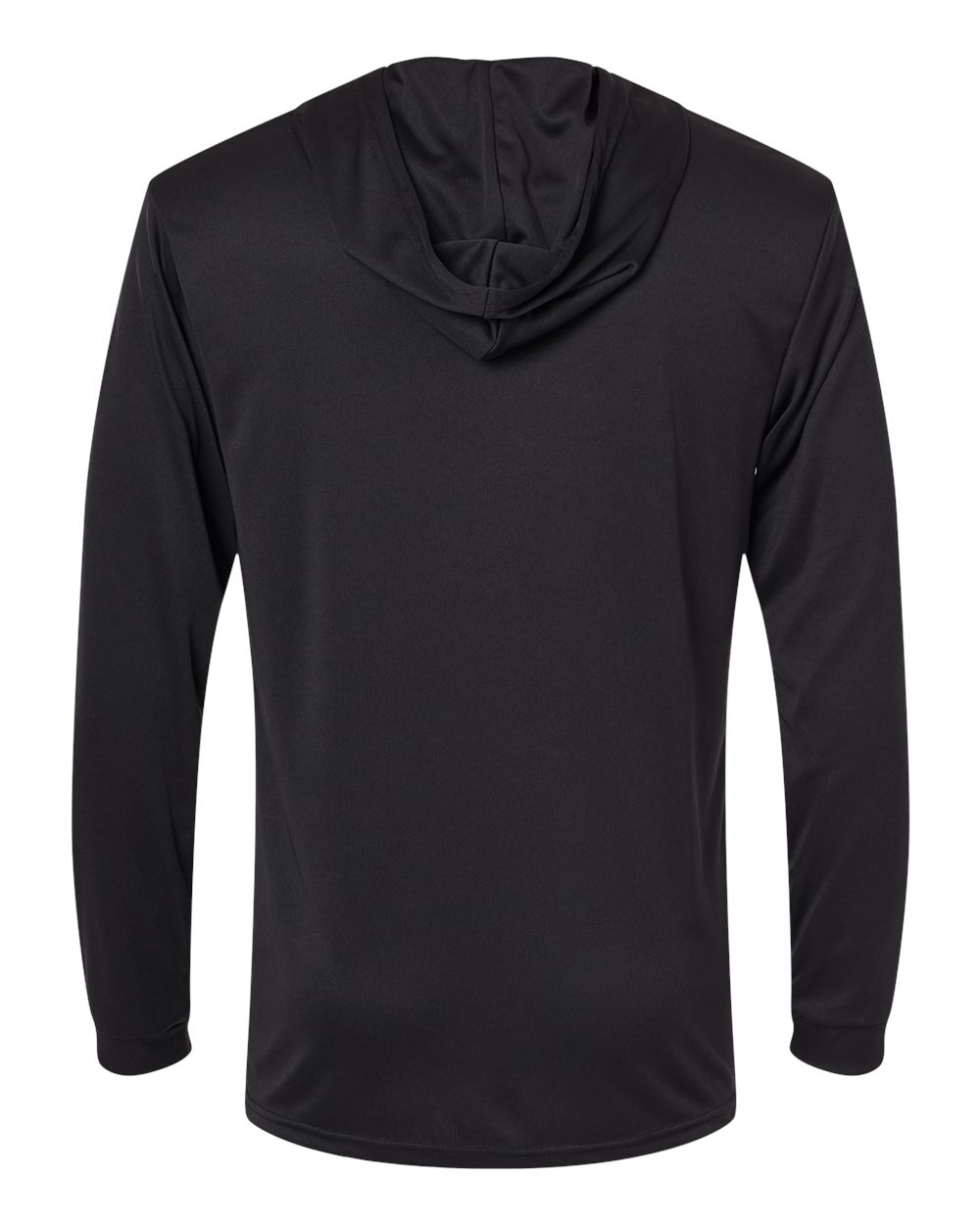 Unisex Bahama Performance Hooded Long Sleeve T-Shirt - Back - B10571502 - Black