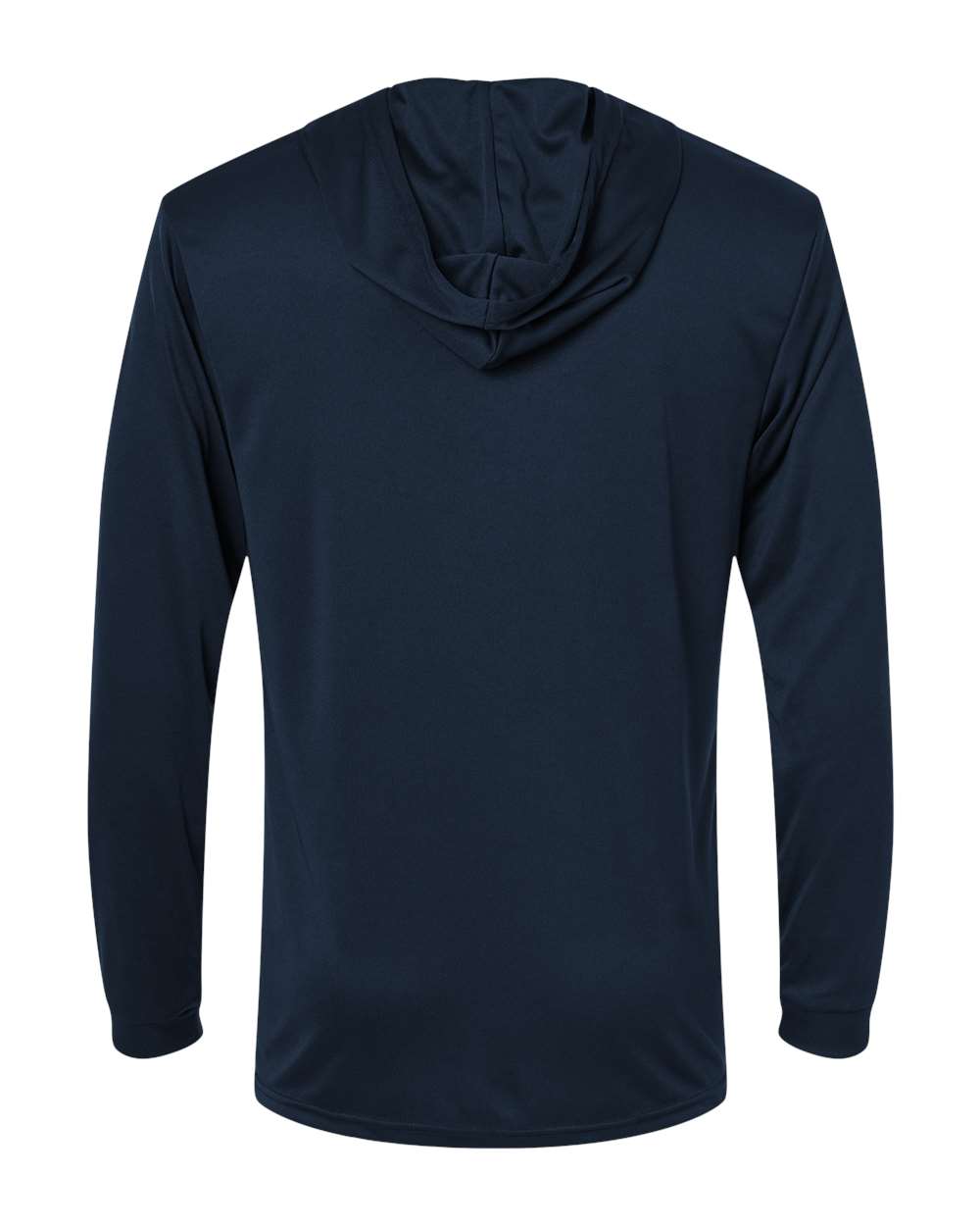 Unisex Bahama Performance Hooded Long Sleeve T-Shirt - Back - B10571652 - Navy