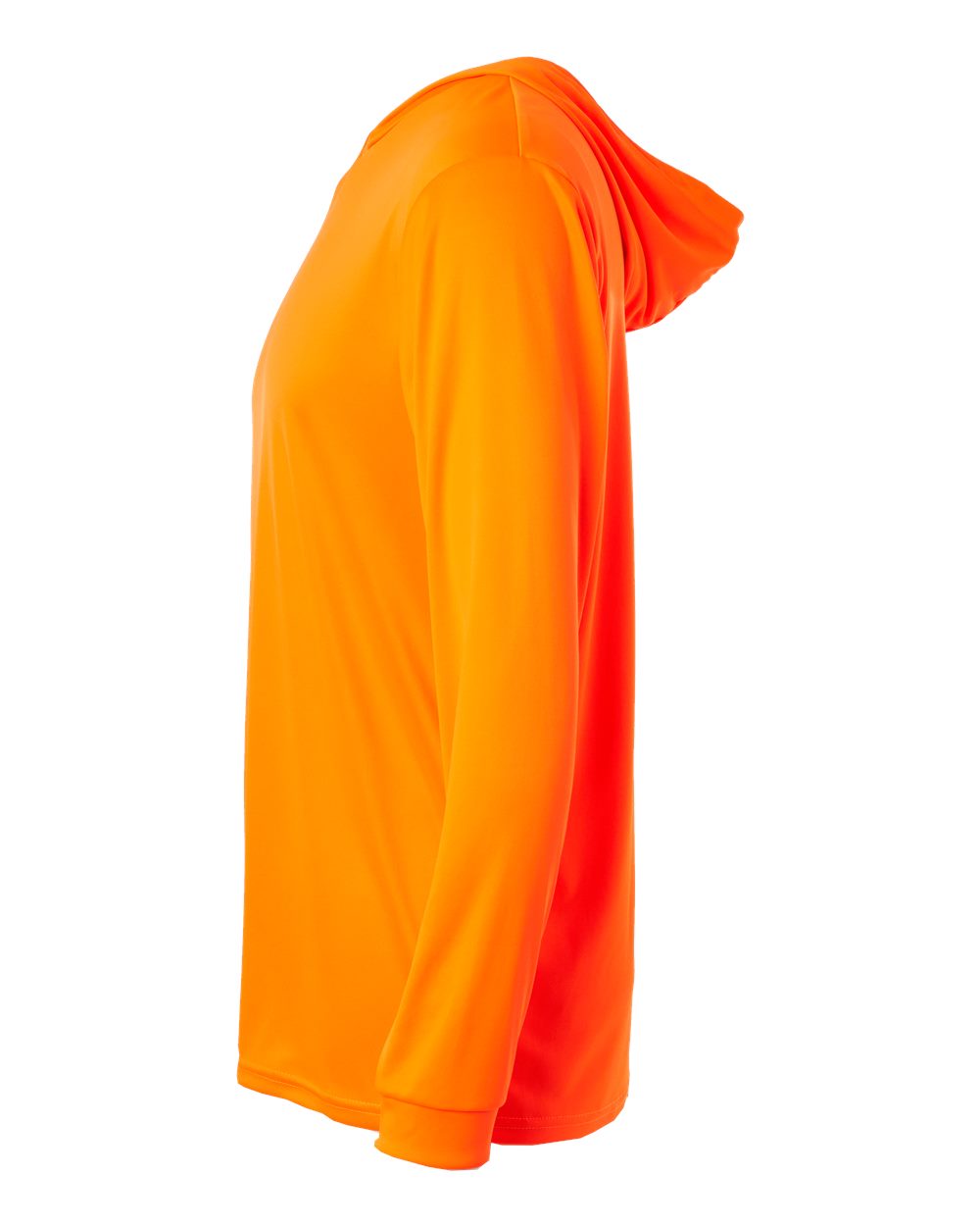 Unisex Bahama Performance Hooded Long Sleeve T-Shirt - DirectSide - B10571662 - Neon Orange
