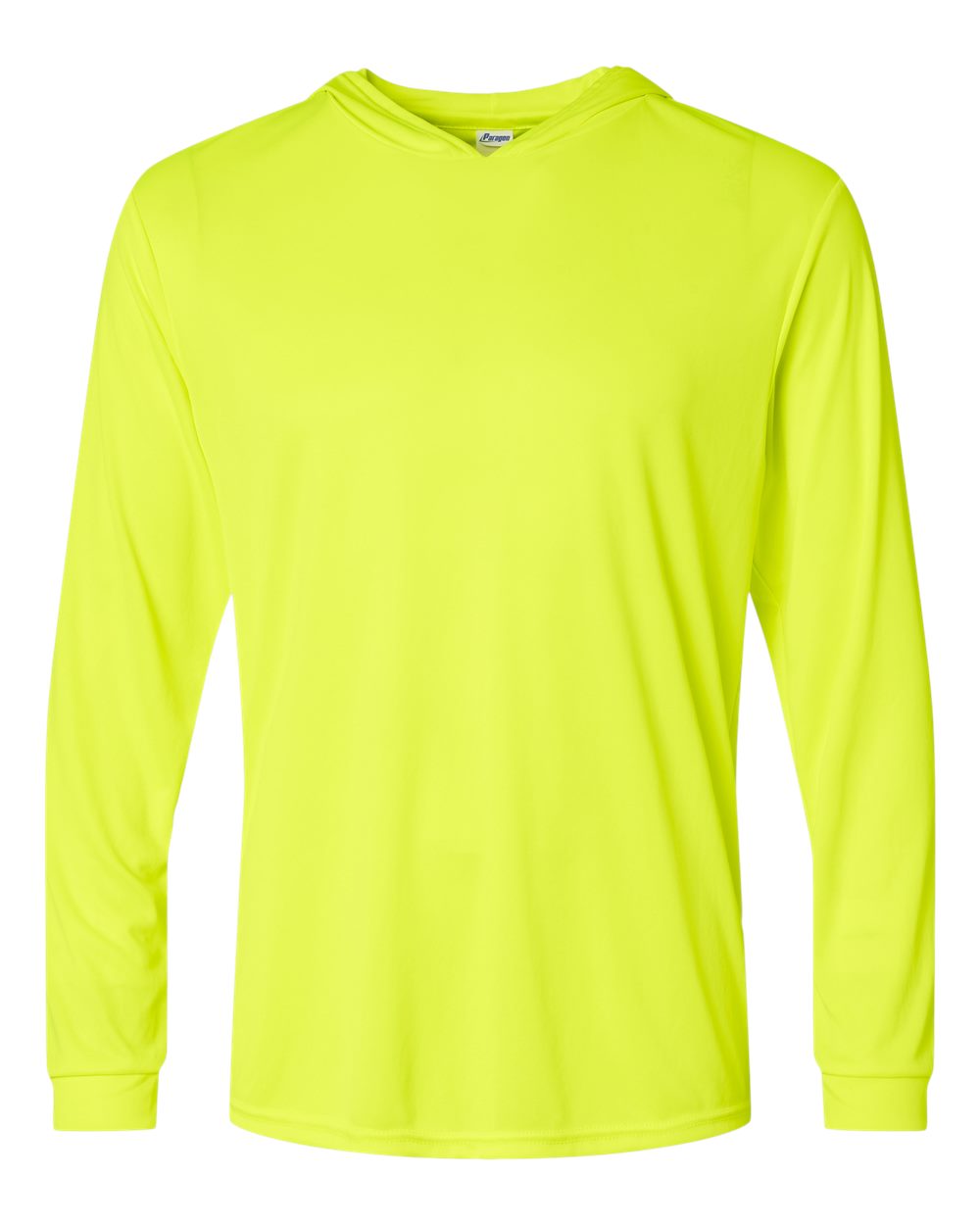 Unisex Bahama Performance Hooded Long Sleeve T-Shirt - Front - B10571162 - Safety Green