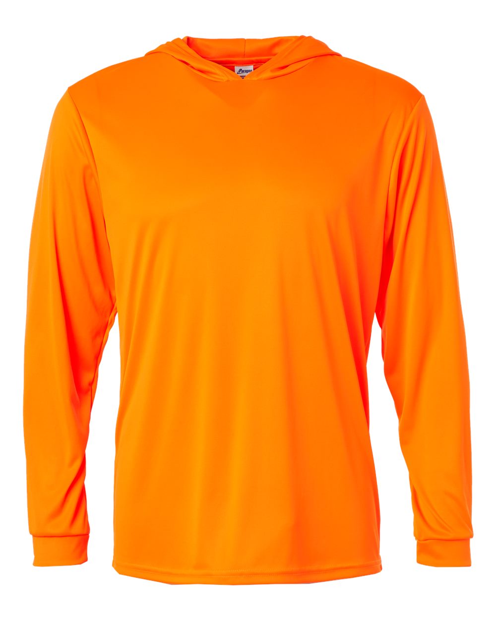 Unisex Bahama Performance Hooded Long Sleeve T-Shirt - Front - B10571662 - Neon Orange